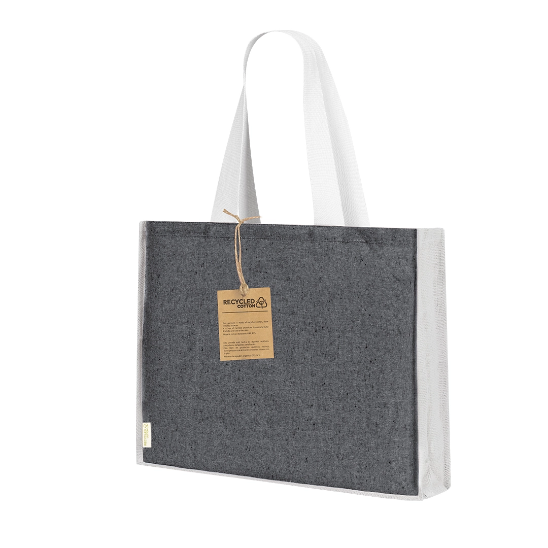 Immagine Borsa in materiale 100% cotone riciclato da 140 g/m2 in combinazione con iuta -Talara