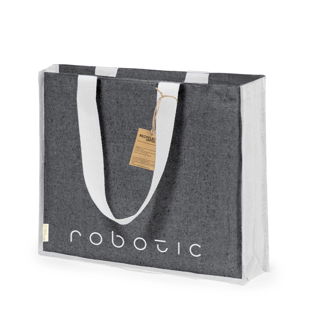 Immagine Borsa in materiale 100% cotone riciclato da 140 g/m2 in combinazione con iuta -Talara