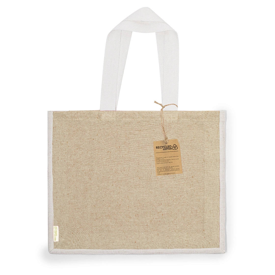 Immagine Borsa in materiale 100% cotone riciclato da 140 g/m2 in combinazione con iuta -Talara