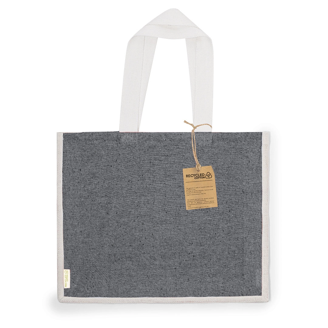 Immagine Borsa in materiale 100% cotone riciclato da 140 g/m2 in combinazione con iuta -Talara