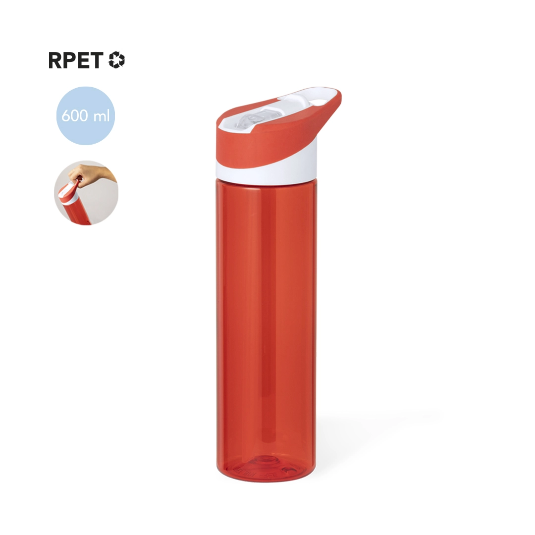 Immagine Borraccia in RPET da 600 ml di capacità. BPA Free, con sistema di apertura facilitata - Laudon