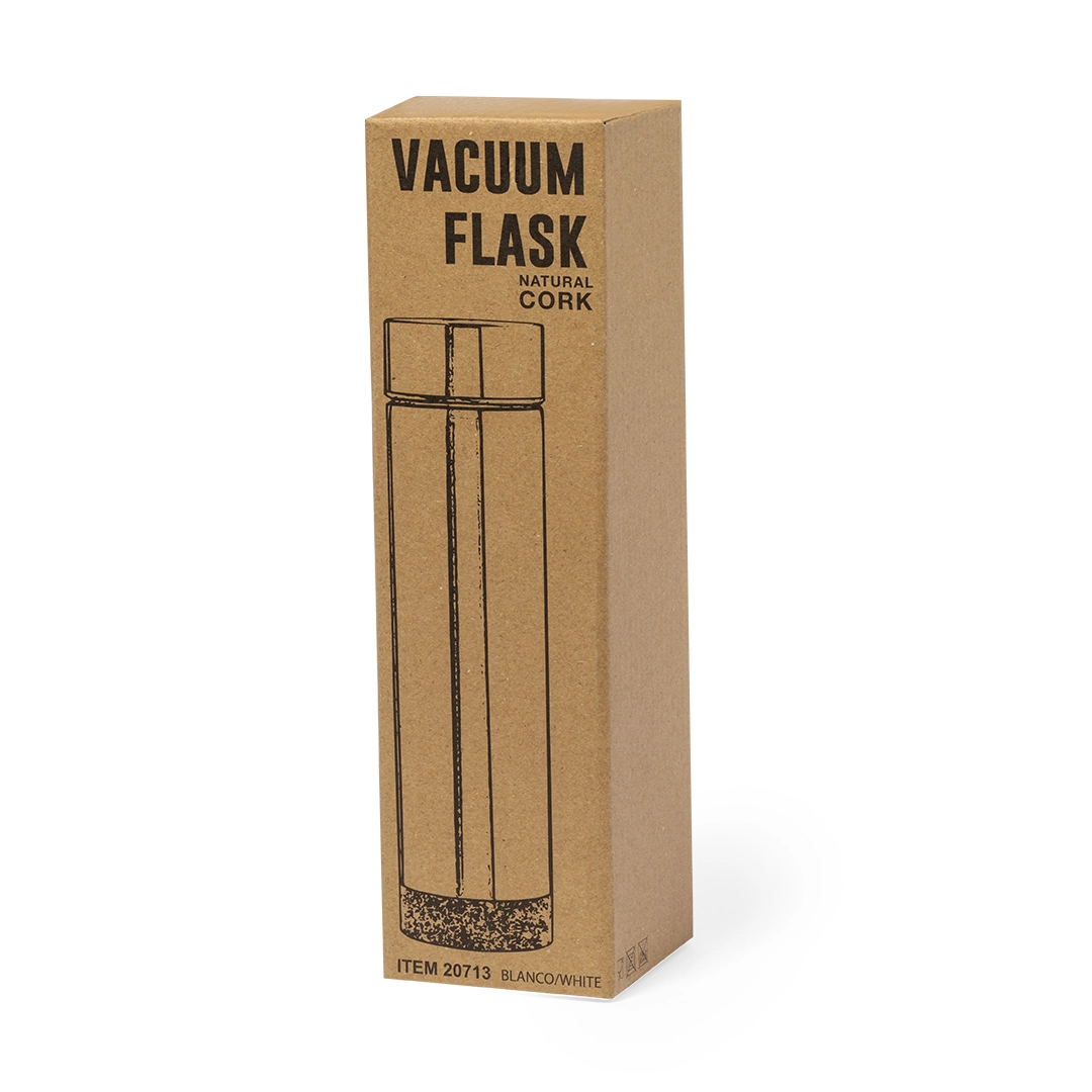 Immagine Thermos in acciaio inox da 470 ml di capacità con base in sughero - Dantek