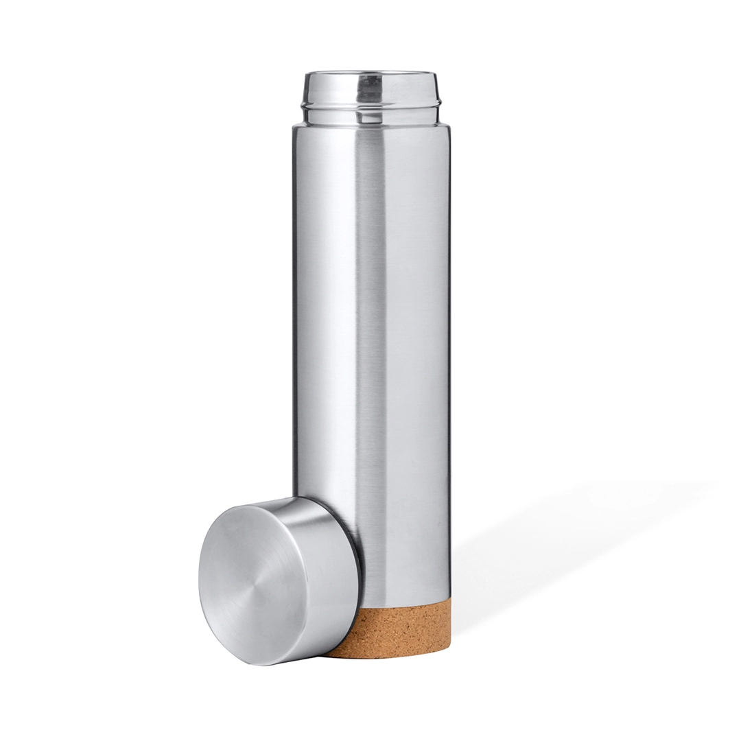 Immagine Thermos in acciaio inox da 470 ml di capacità con base in sughero - Dantek