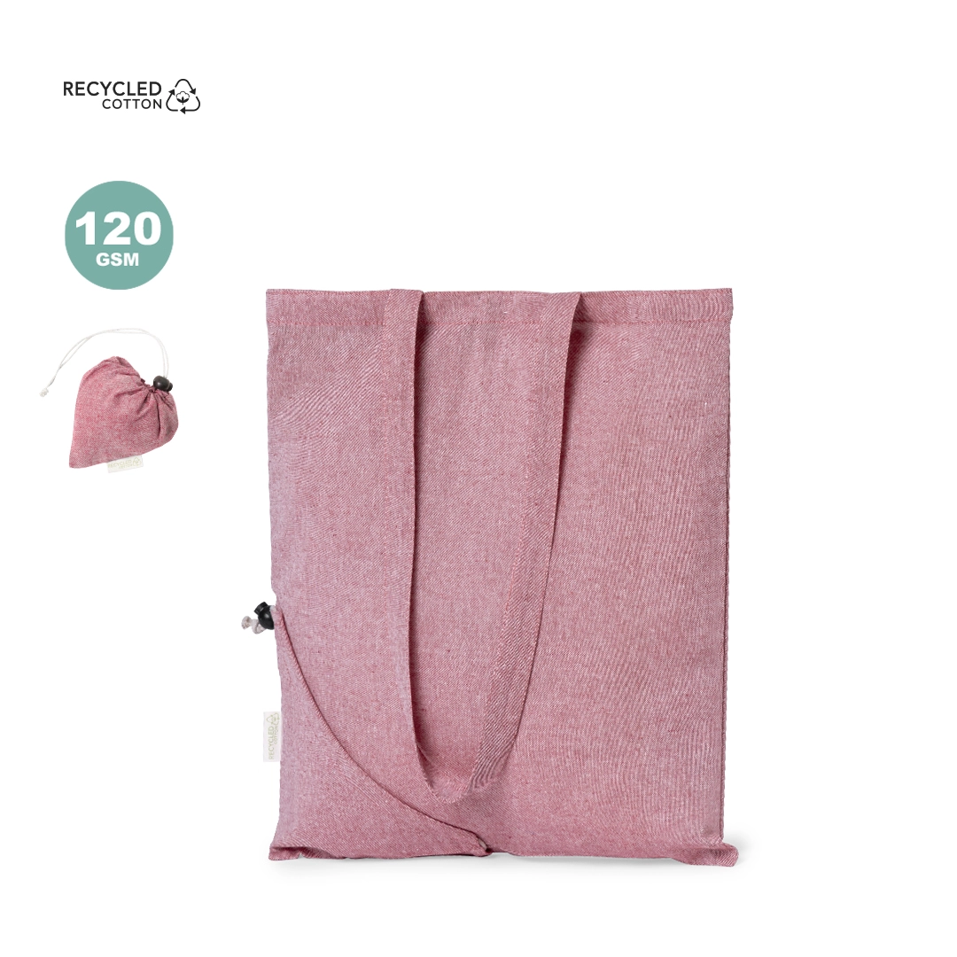 Immagine Borsa pieghevole della linea natura, realizzata in cotone riciclato da 120 g/m2 - Biyon