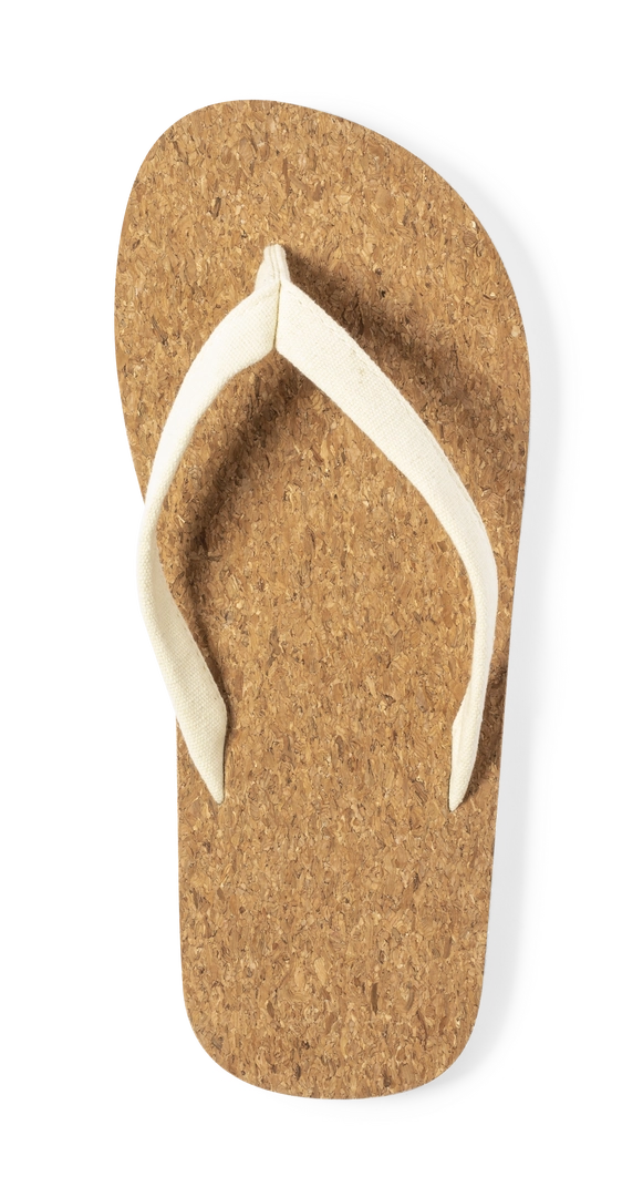 Immagine Infradito dall'esclusivo design Limited Edition.Suola in sughero naturale, con cinturini color ecrù in tinta con la suola. - Yassir