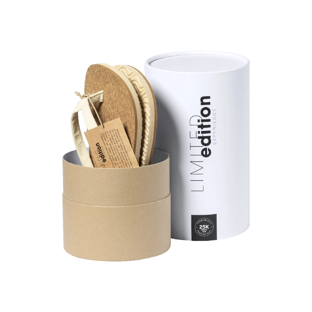 Immagine Infradito dall'esclusivo design Limited Edition.Suola in sughero naturale, con cinturini color ecrù in tinta con la suola. - Yassir