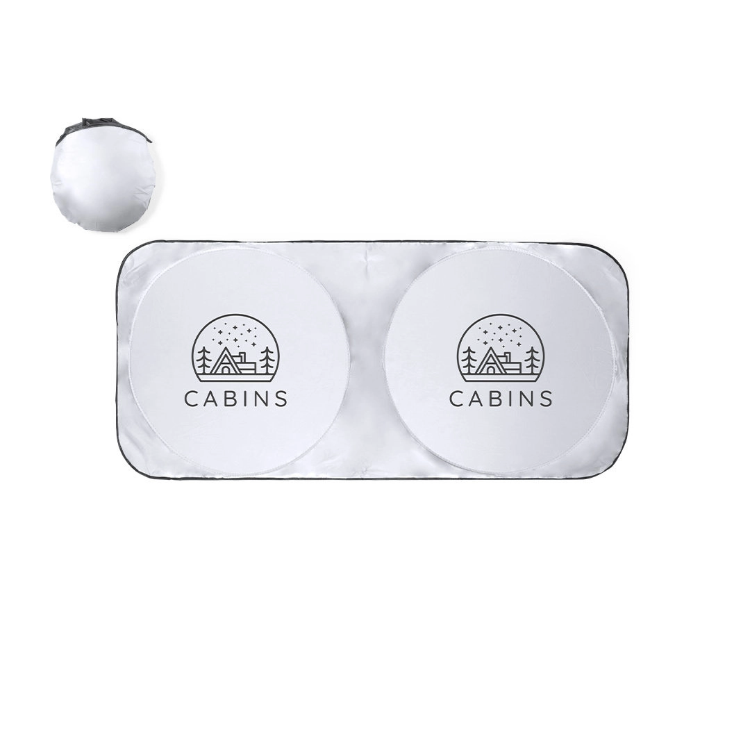 Immagine Originale parasole pieghevole in robusto poliestere argentato - Parasole Sertark