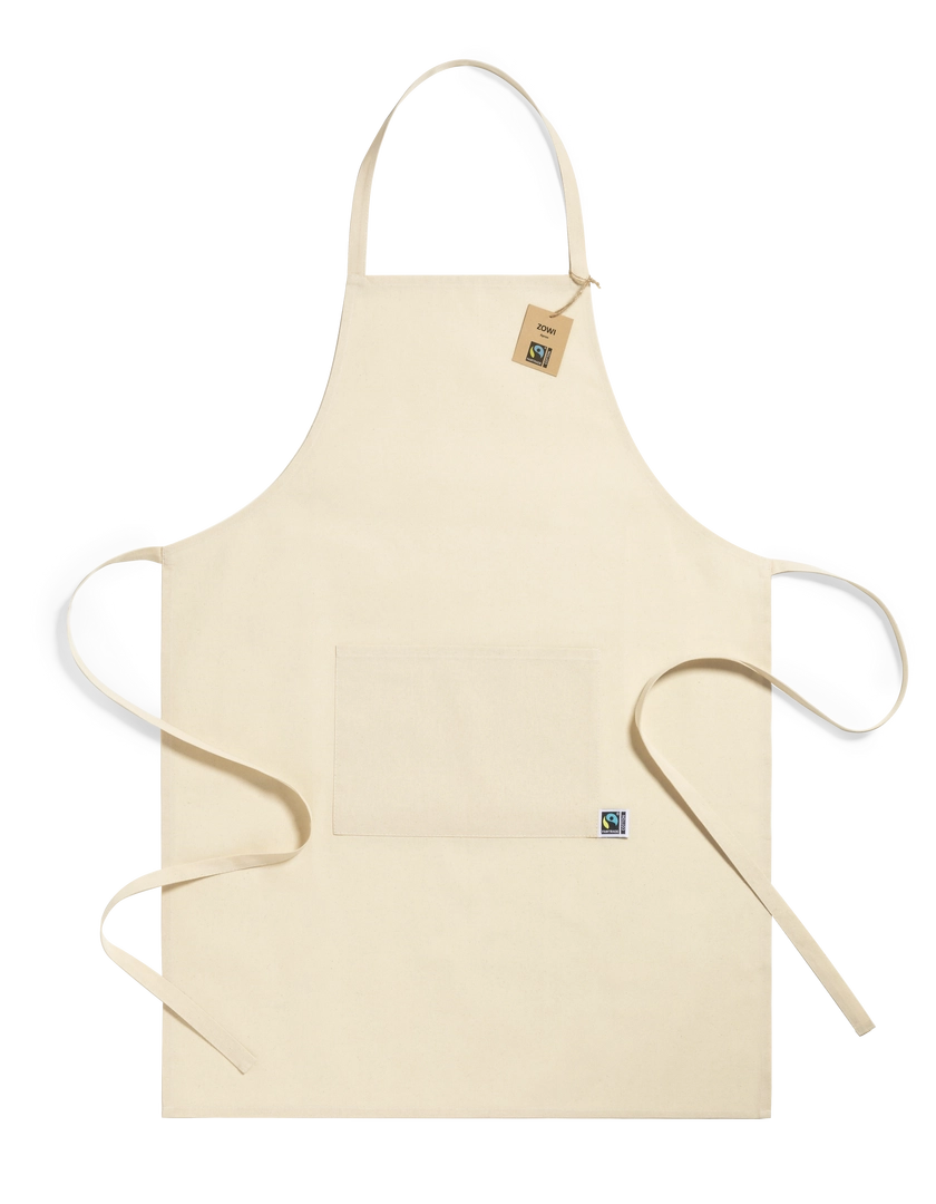 Immagine Grembiule della linea Natura, realizzato in 100% cotone 180g/m2 - Zowi Fairtrade