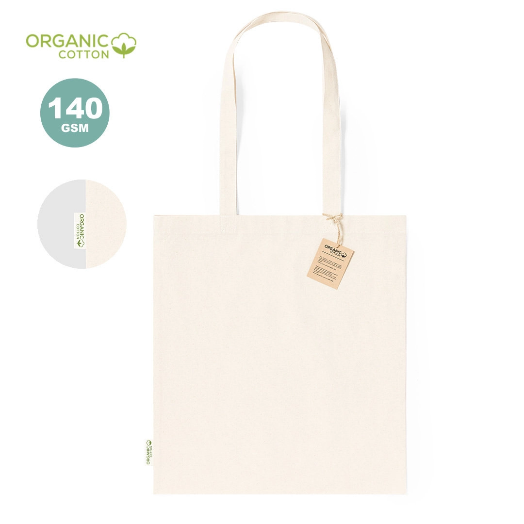 Immagine Borsa realizzata in materiale 100% cotone organico di 140g/m2 - Rumel