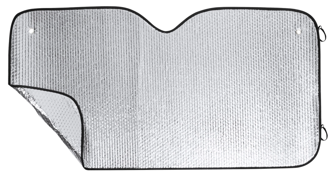 Immagine Parasole in alluminio con bolle su entrambi i lati in colore argento - Parasole Belgiox