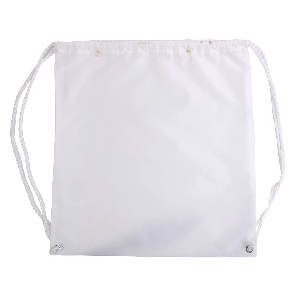 Immagine Zainetto in poliestere 210 T con chiusura a strozzo e angoli rinforzati - Alcuni macchiati