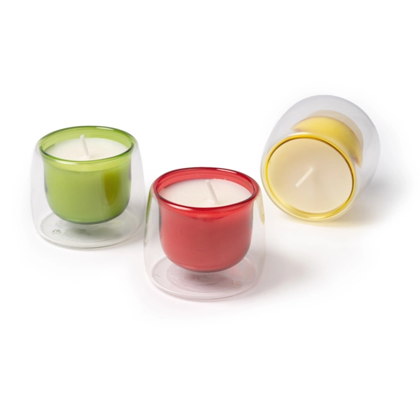 Immagine Candela profumata in un contenitore di vetro a doppio strato - FLORA