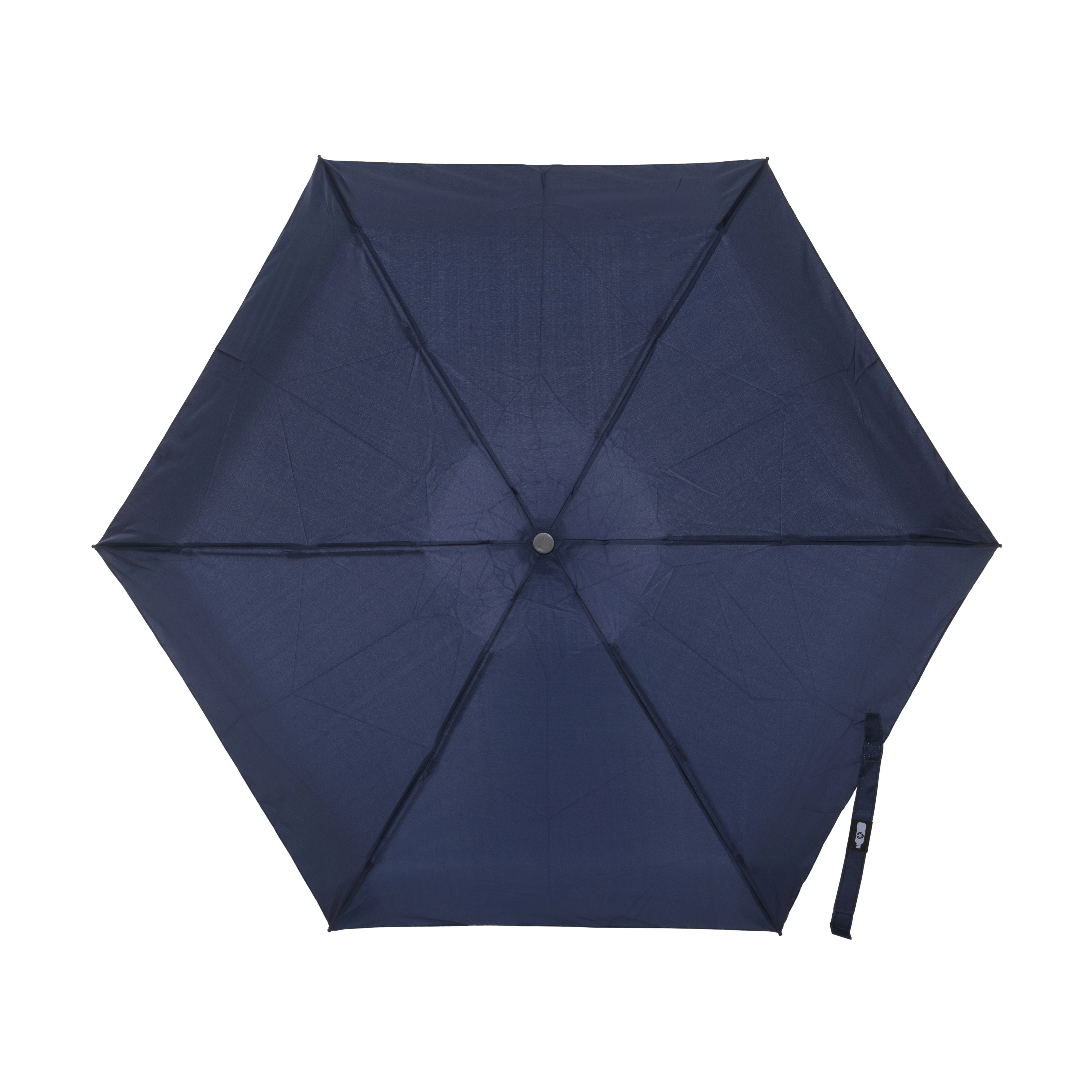 Immagine Mini ombrello manuale in R-PET con manico di legno