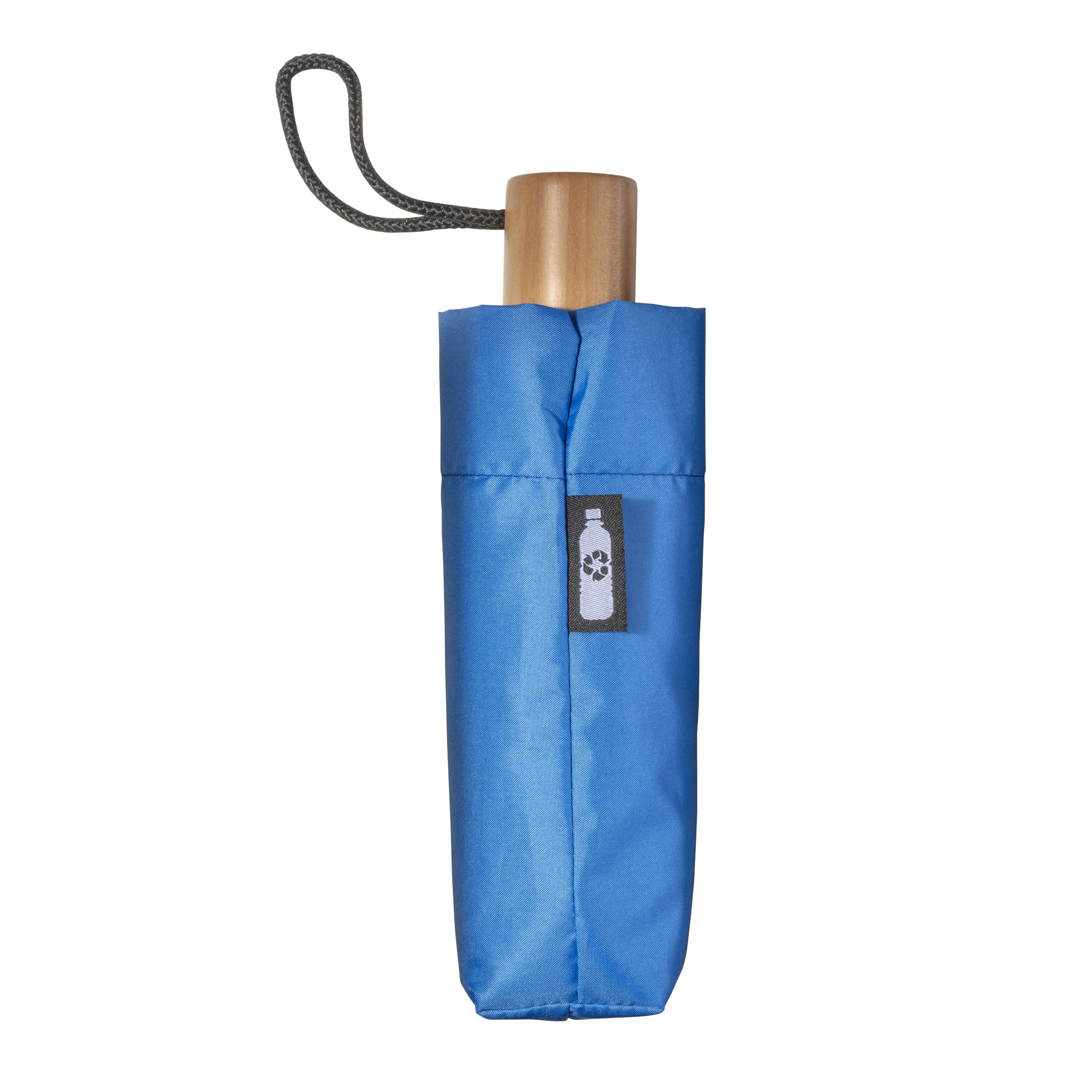 Immagine Mini ombrello manuale in R-PET con manico di legno
