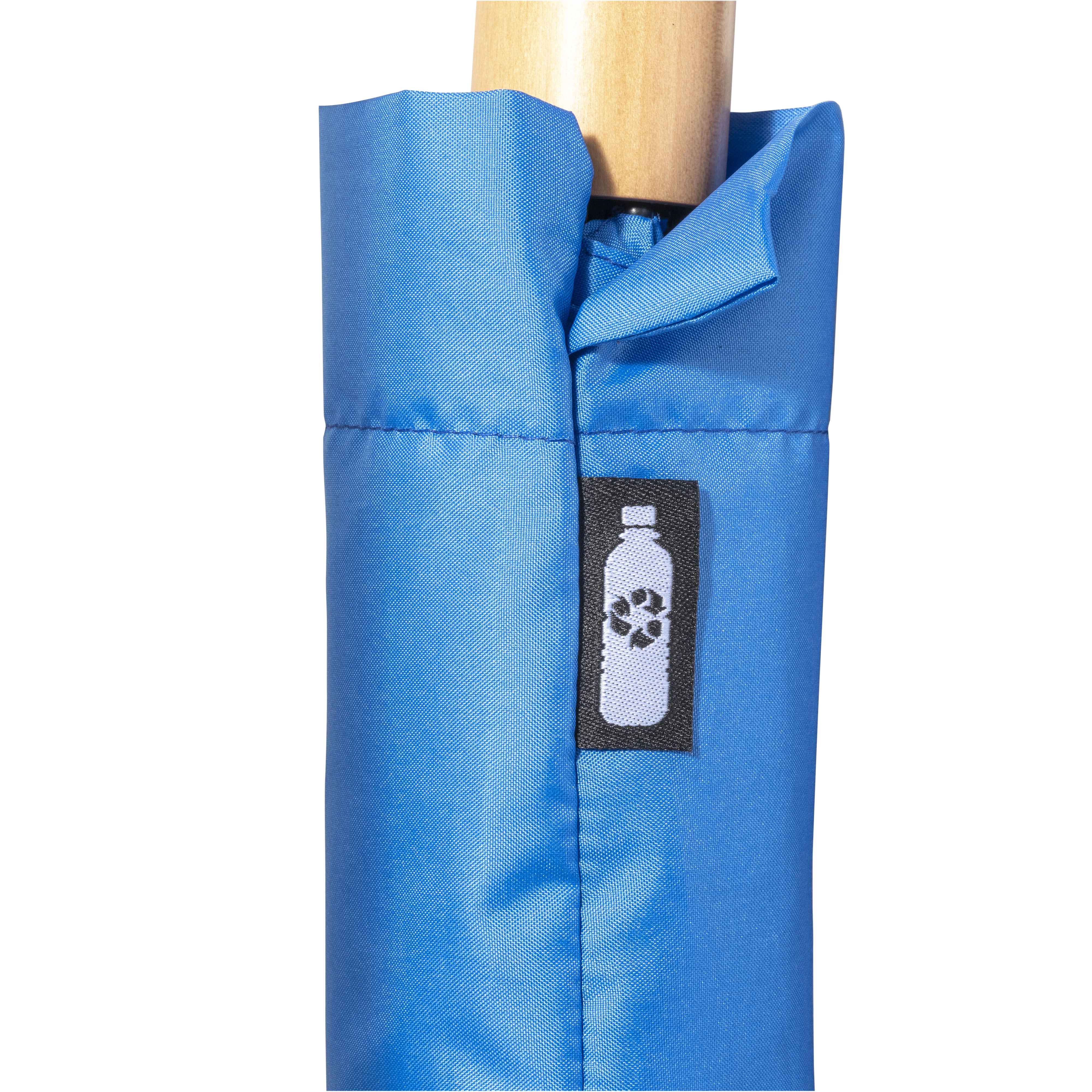 Immagine Mini ombrello manuale in R-PET con manico di legno