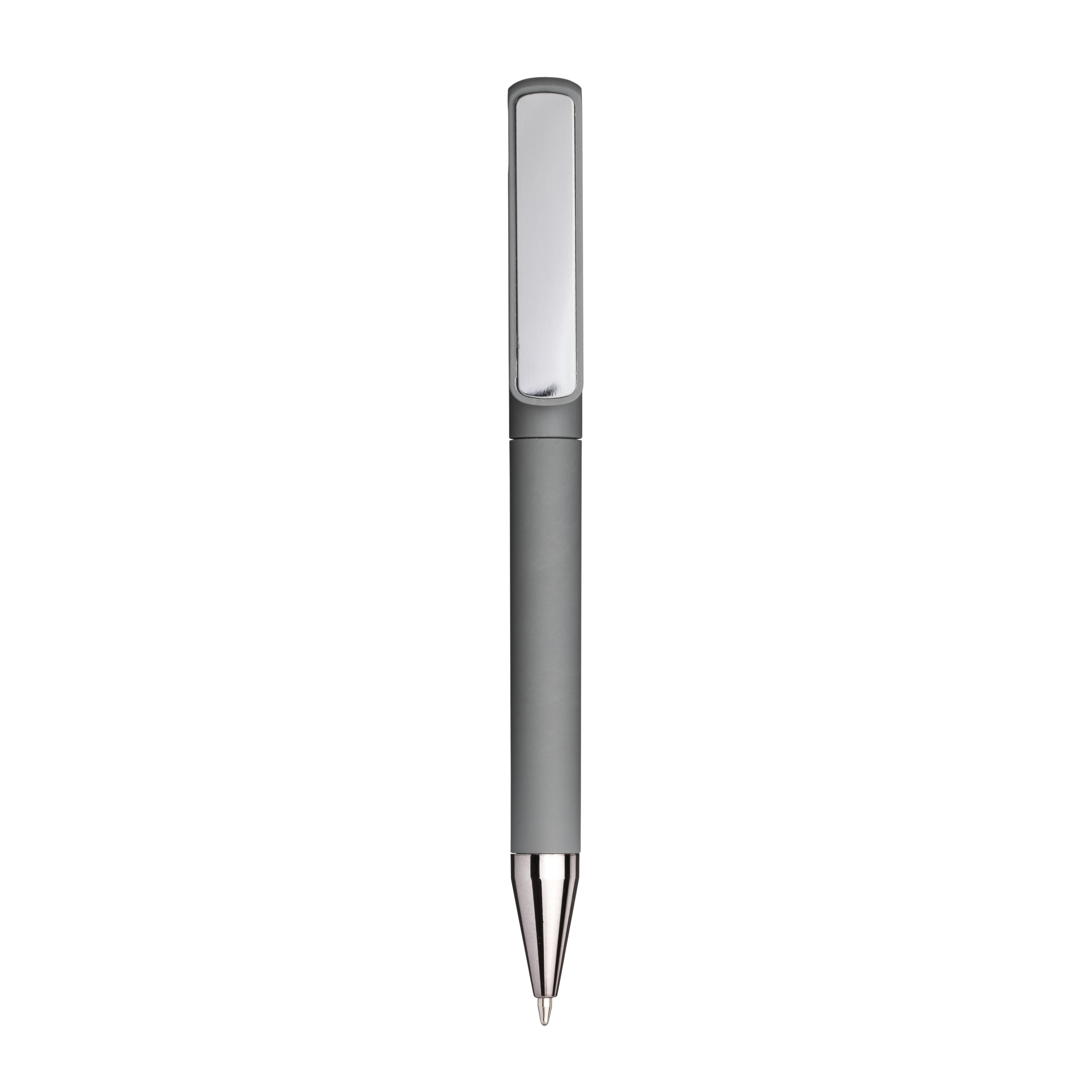 Immagine Penna twist in plastica gommata. Clip idonea a stampa laser tono su tono
