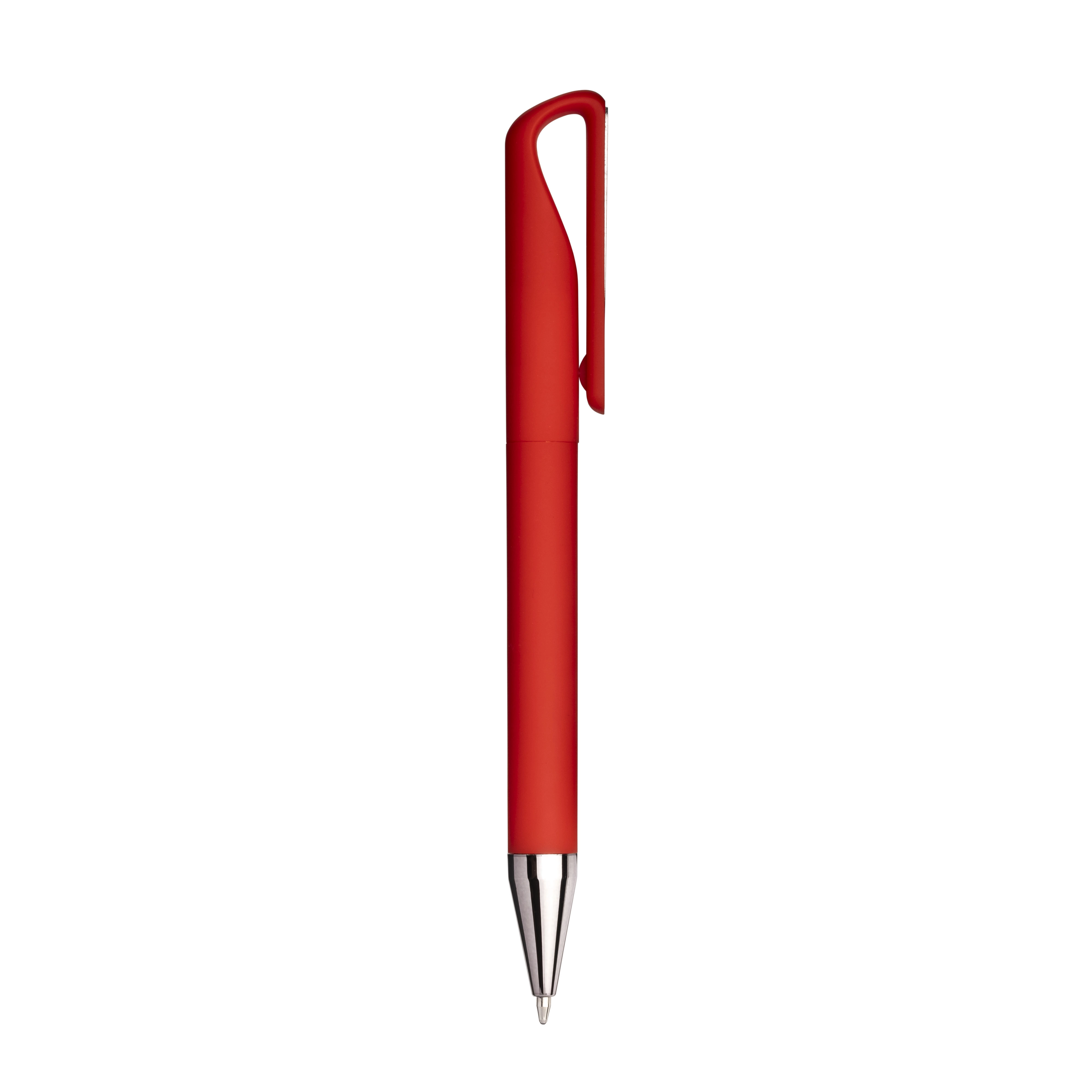 Immagine Penna twist in plastica gommata. Clip idonea a stampa laser tono su tono