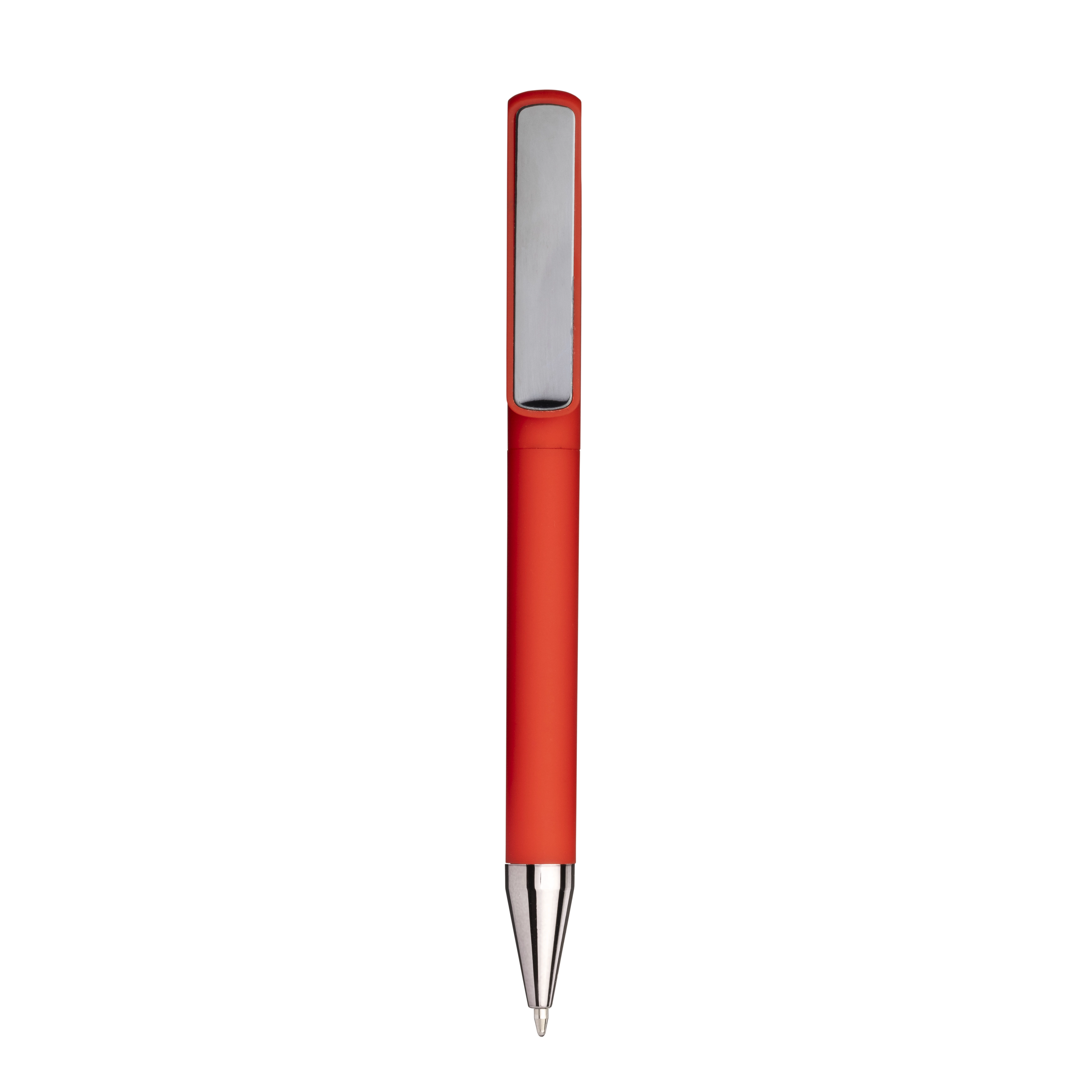 Immagine Penna twist in plastica gommata. Clip idonea a stampa laser tono su tono