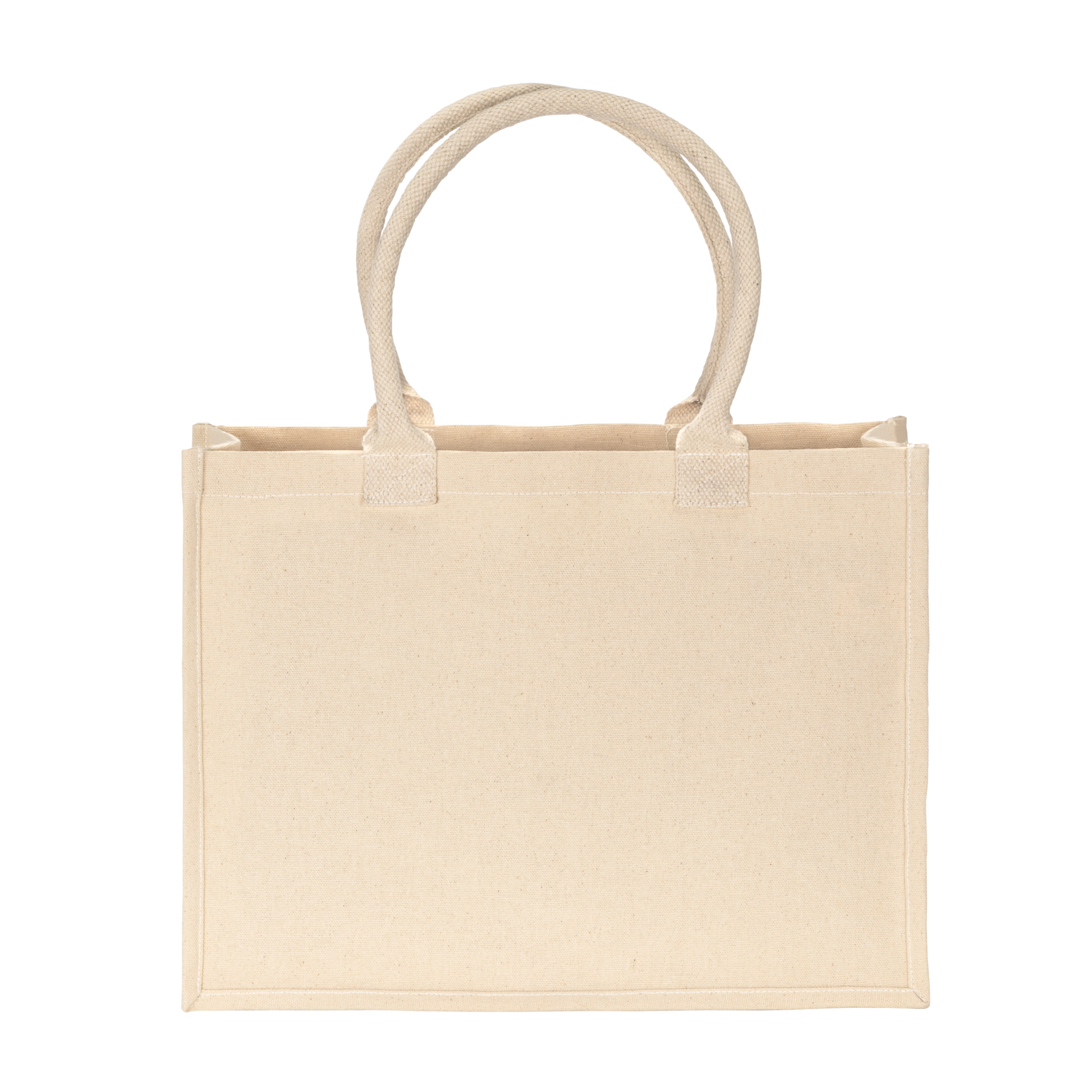 Immagine Borsa shopper in cotone riciclato laminato da 300 g/m2