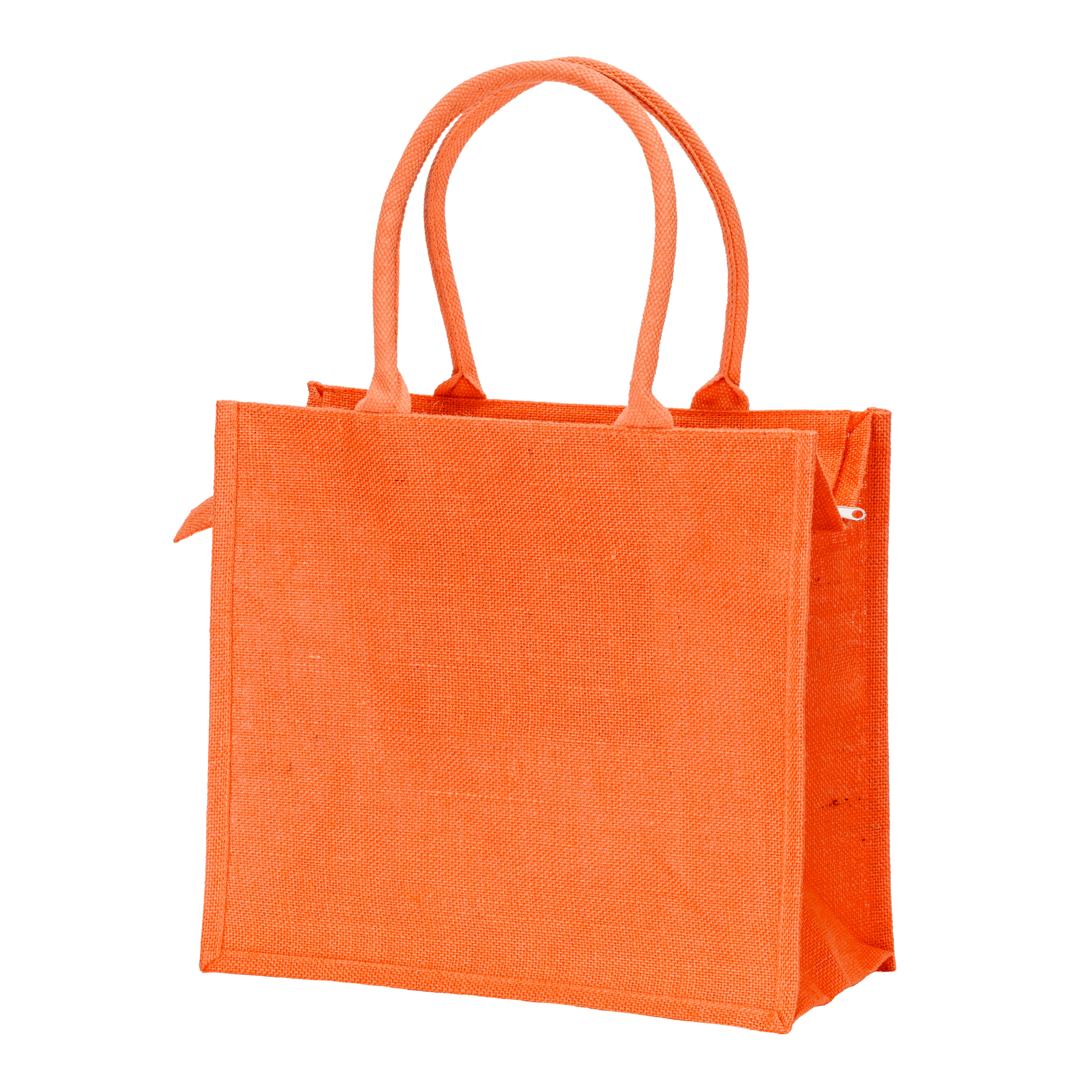 Immagine Borsa in juta con manici in cotone. Dotata di chiusura a zip