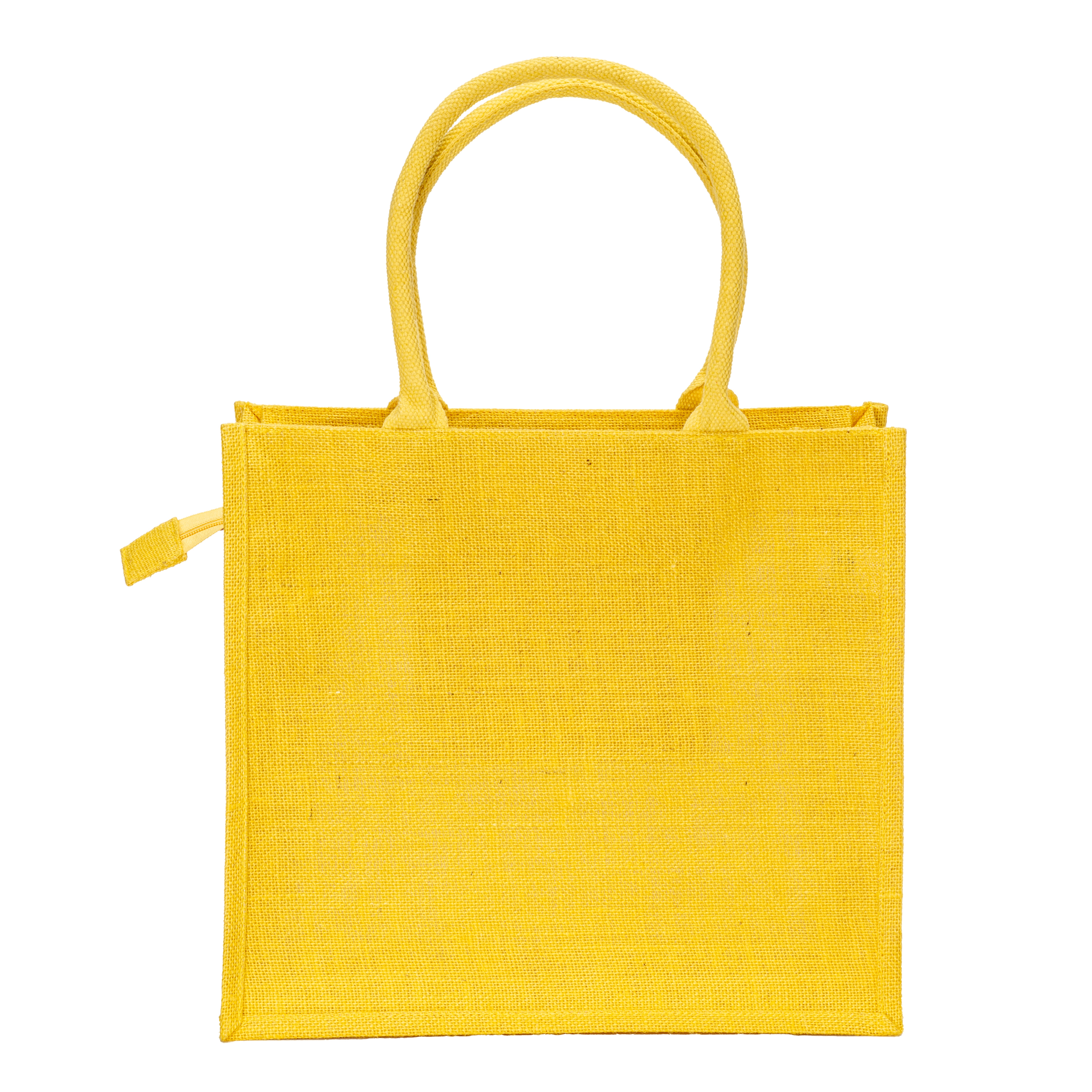 Immagine Borsa in juta con manici in cotone. Dotata di chiusura a zip