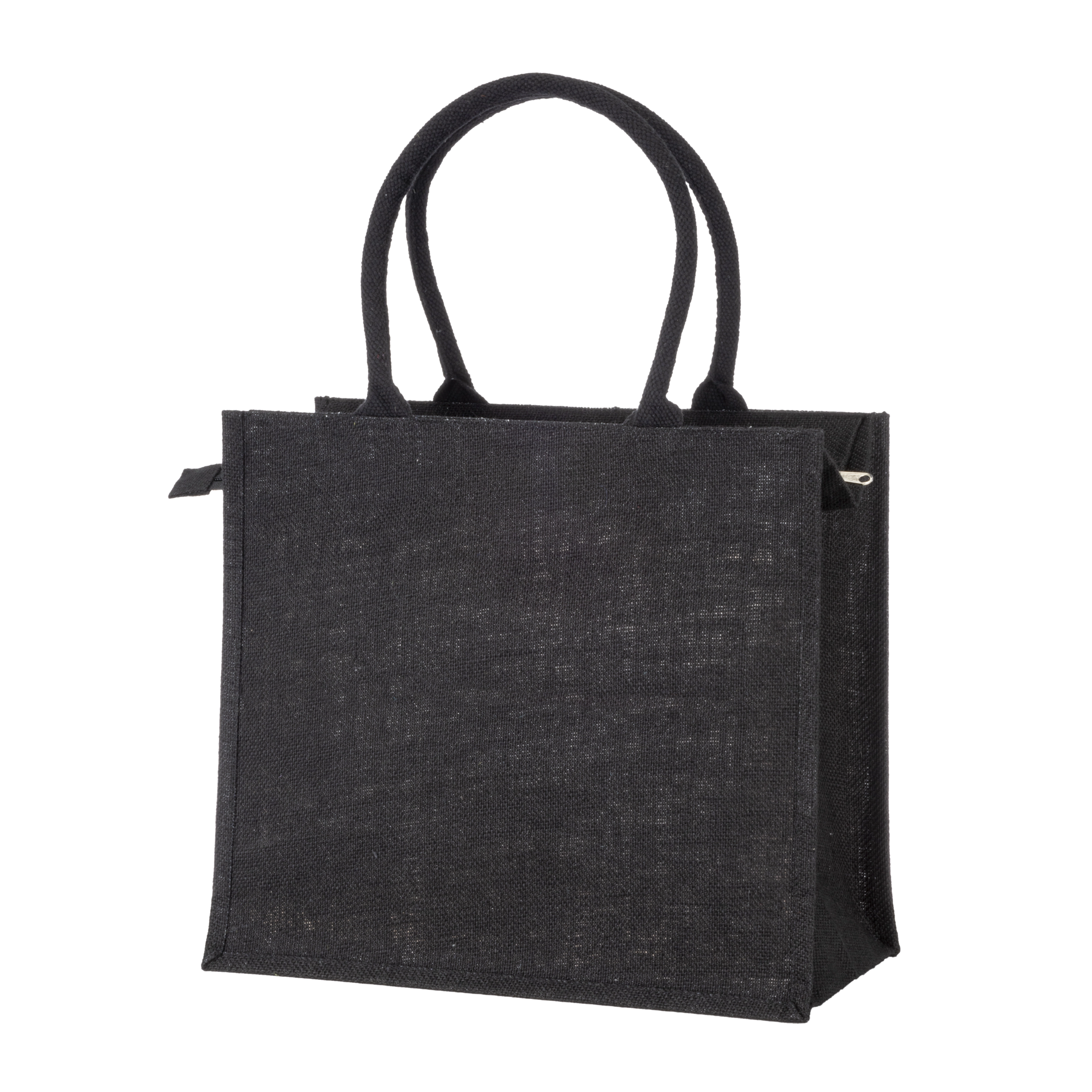 Immagine Borsa in juta con manici in cotone. Dotata di chiusura a zip