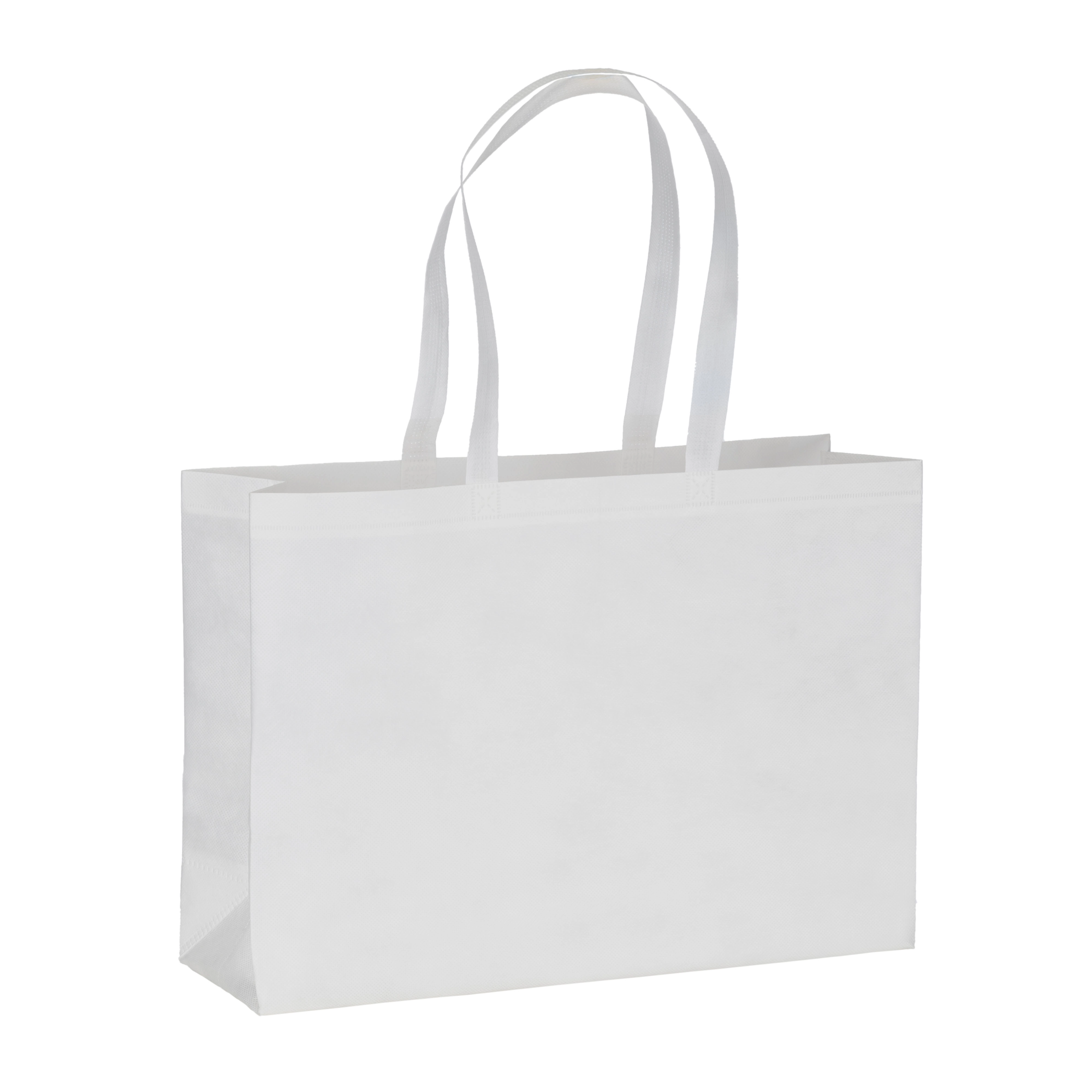 Immagine Borsa shopper in PET riciclato da 100 g/m2 (TNT R-PET) termosaldata