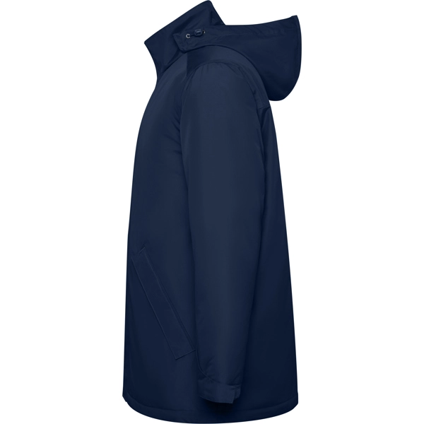 Immagine Parka imbottito impermeabile. Collo alto con cappuccio ripiegabile e chiusura a velcro - AMERICA