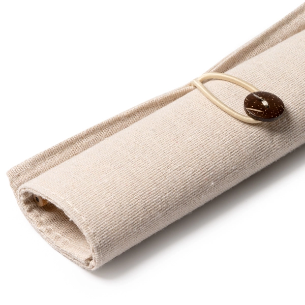 Immagine Set da scrittura con righello in bambù, matita in carta, penna in cartone - MOLIX