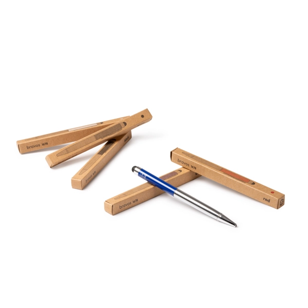 Immagine Penna a sfera con corpo in alluminio riciclato e puntatore touch - BRAVOS