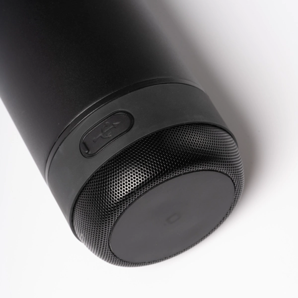 Immagine Bottiglia termica in acciaio inox 304 a doppia parete con altoparlante rimovibile da 3W. - NUFRIK