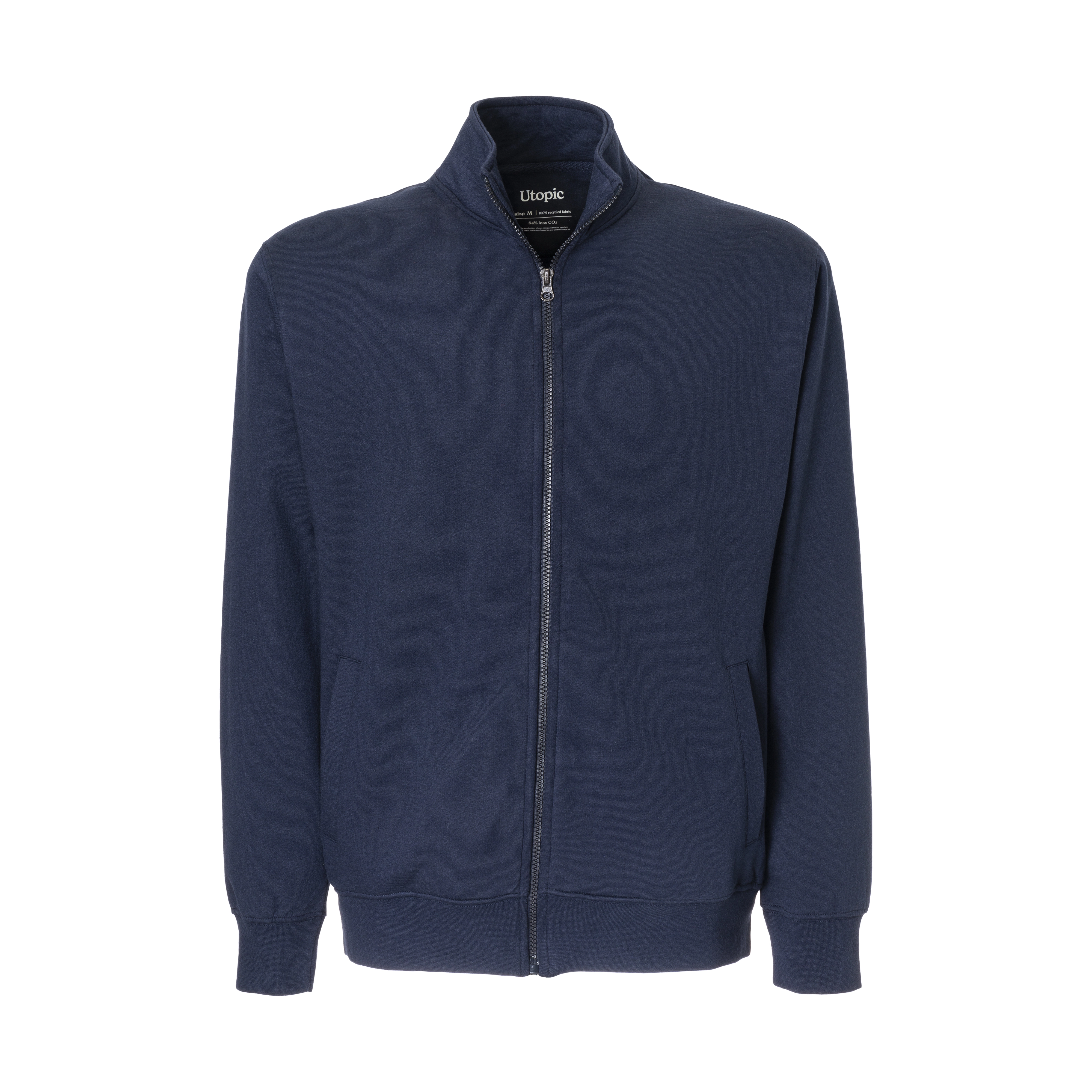 Immagine Felpa con zip unisex in tessuto 100% rigenerato da 280 g/m2