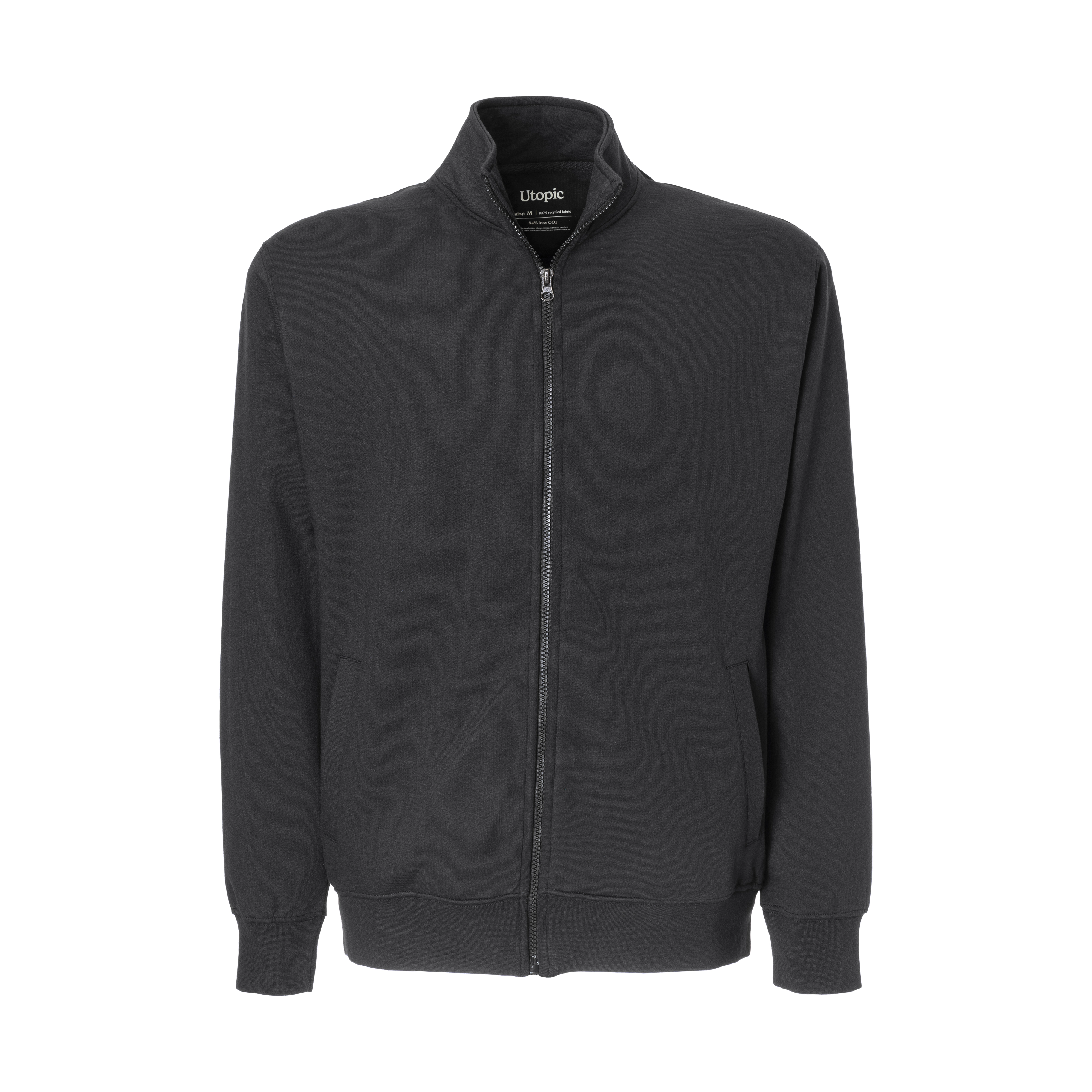 Immagine Felpa con zip unisex in tessuto 100% rigenerato da 280 g/m2