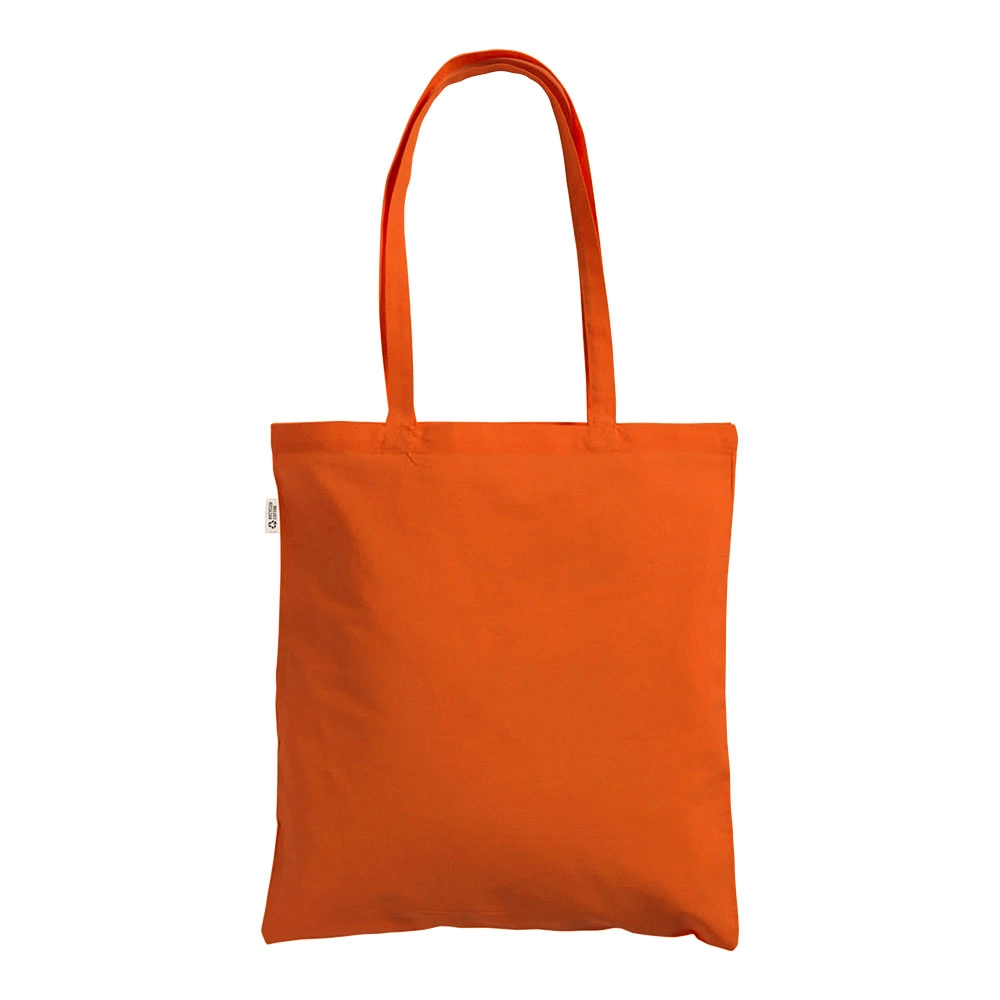 Immagine Borsa shopper a tinta unita in cotone riciclato da 140 g/m2. È certificata GRS