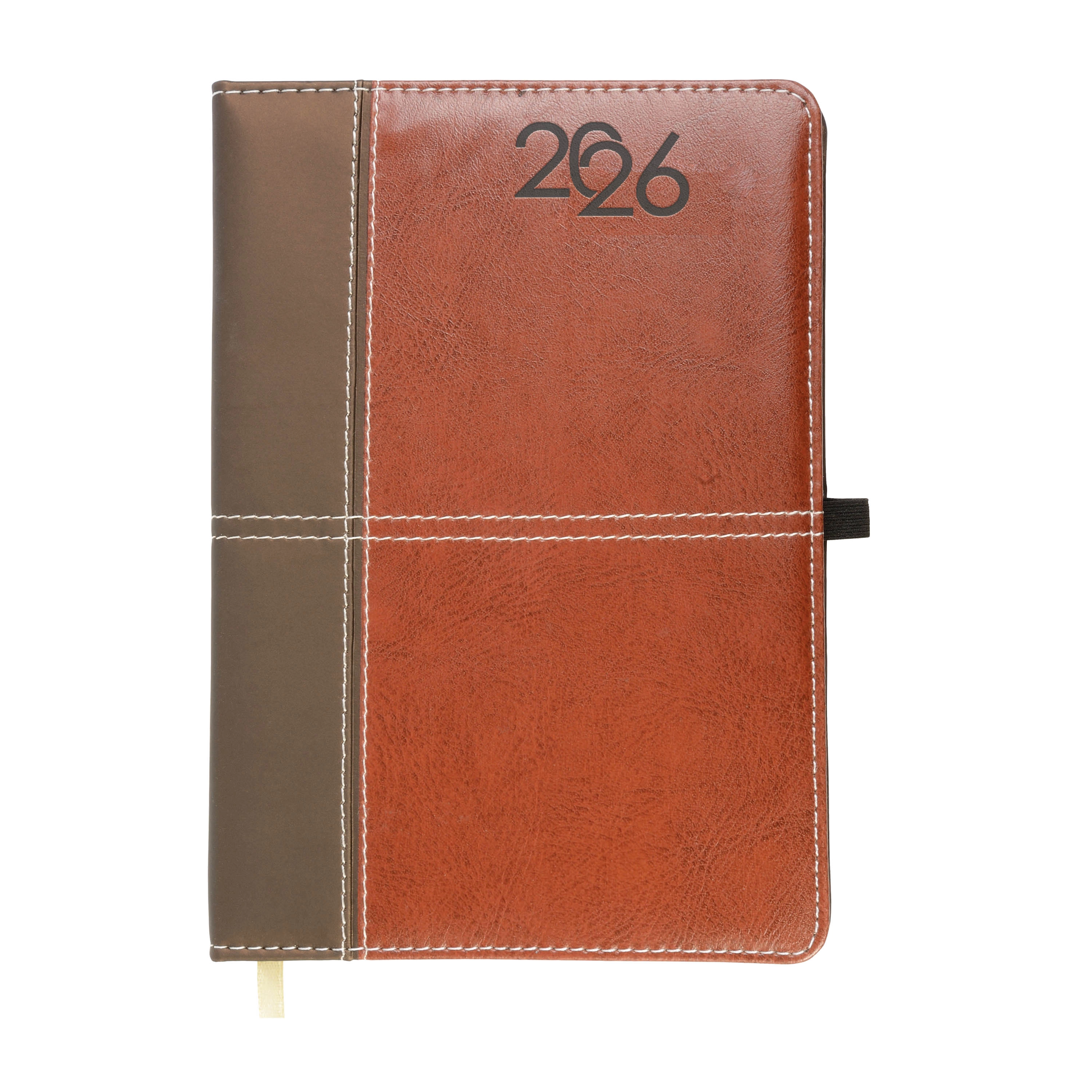 Immagine Agenda giornaliera 2026, copertina rigida in PU termovirante con impuntura perimetrale