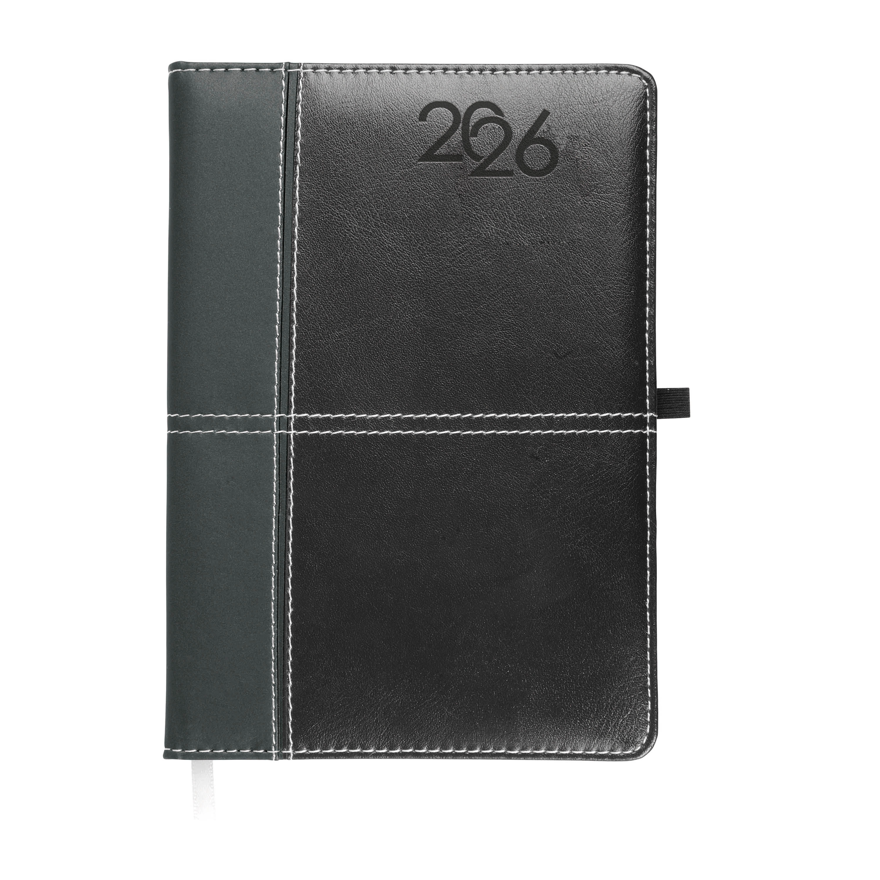 Immagine Agenda giornaliera 2026, copertina rigida in PU termovirante con impuntura perimetrale