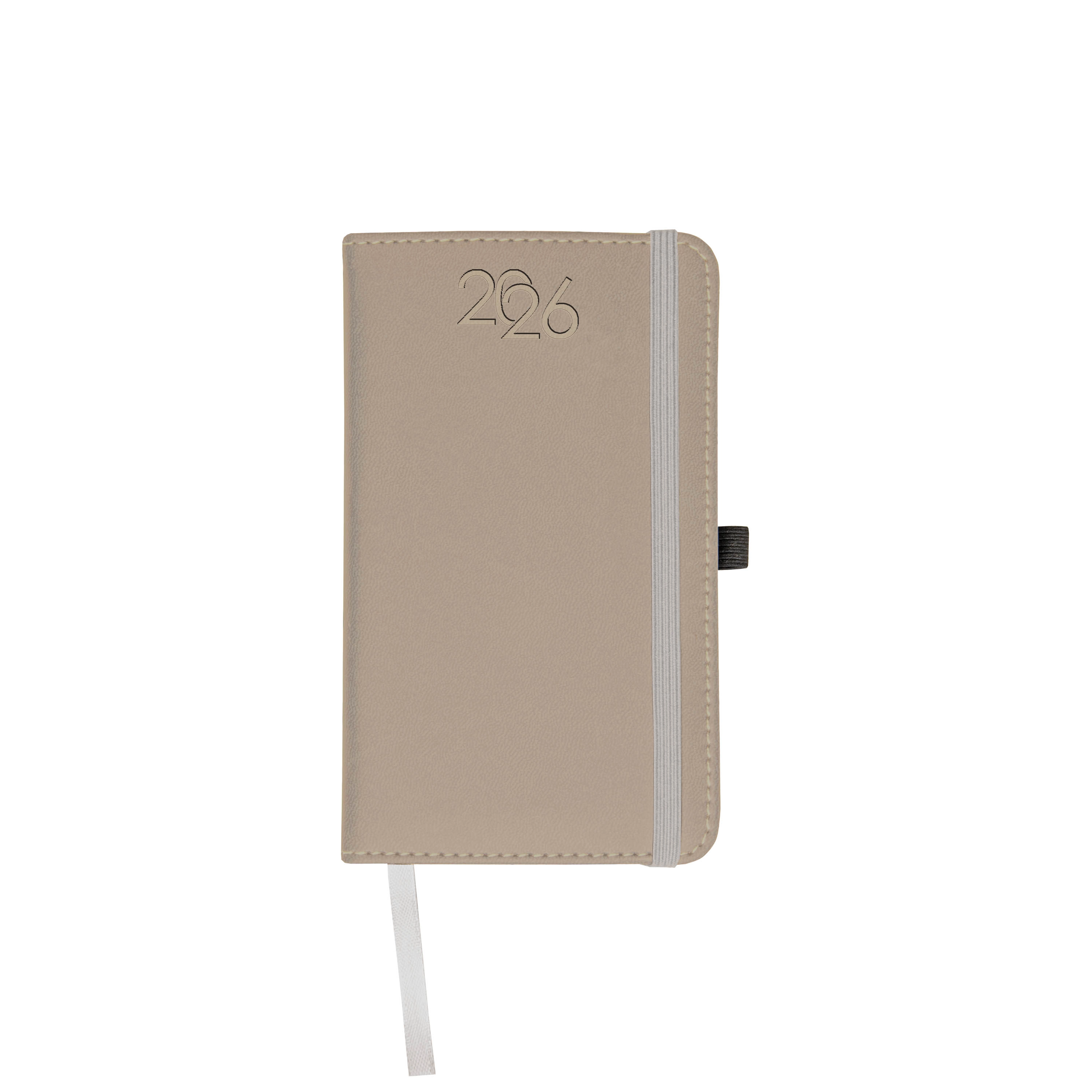 Immagine Agenda tascabile settimanale 2026, copertina rigida in PU termovirante con impuntura