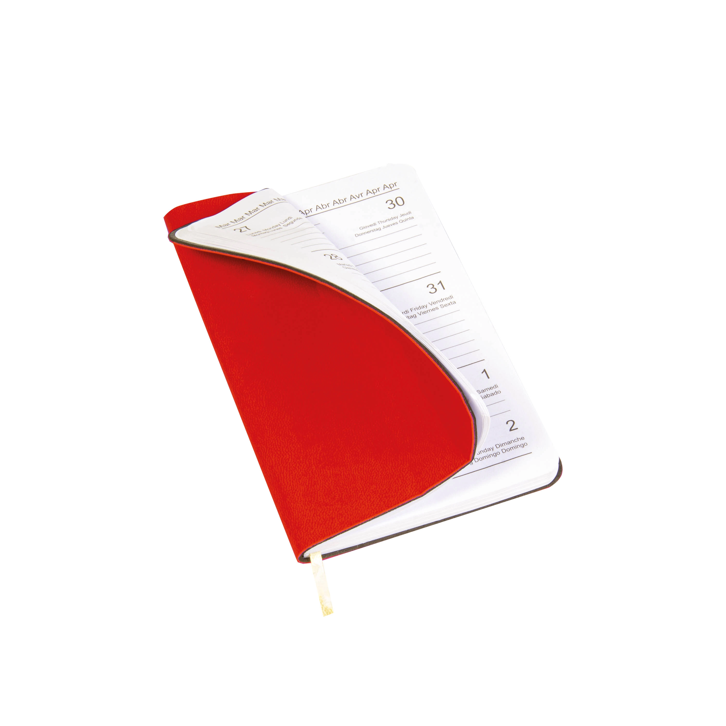 Immagine Agenda tascabile settimanale 2026 con copertina flessibile in PU termovirante
