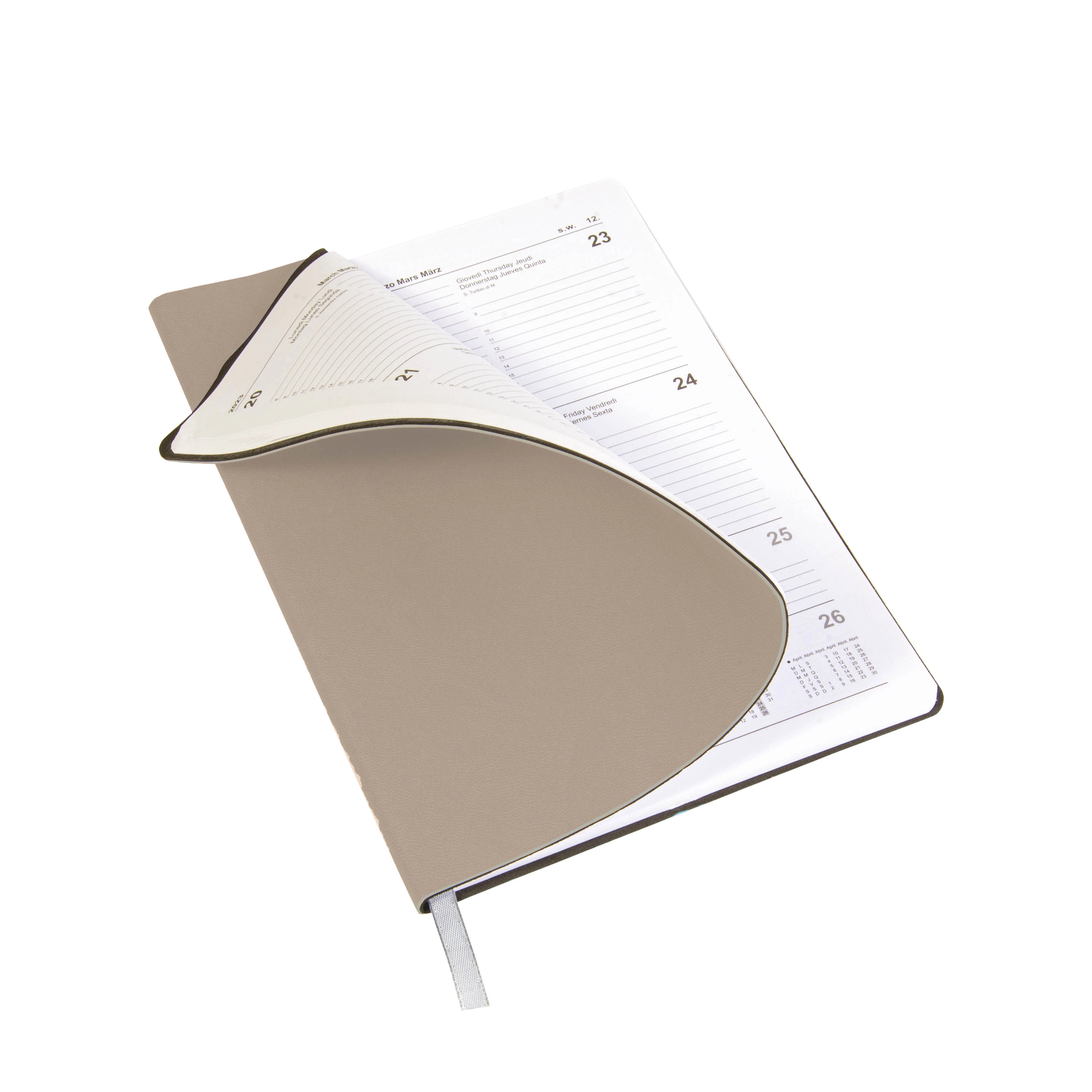 Immagine Agenda settimanale 2026 con copertina flessibile in PU termovirante