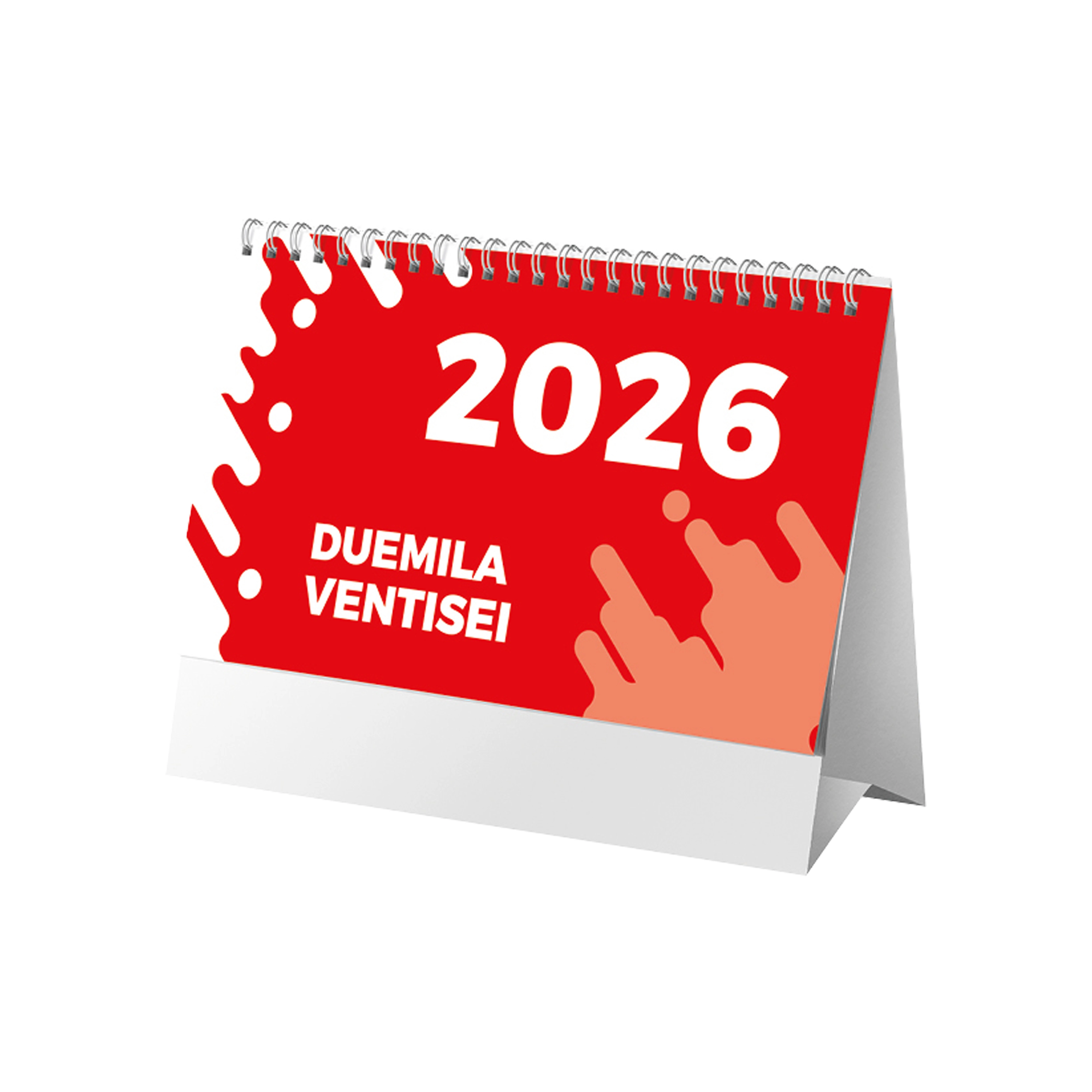 Immagine Calendario 2026 da tavolo mensile bicolore, 13 fogli su carta patinata opaca