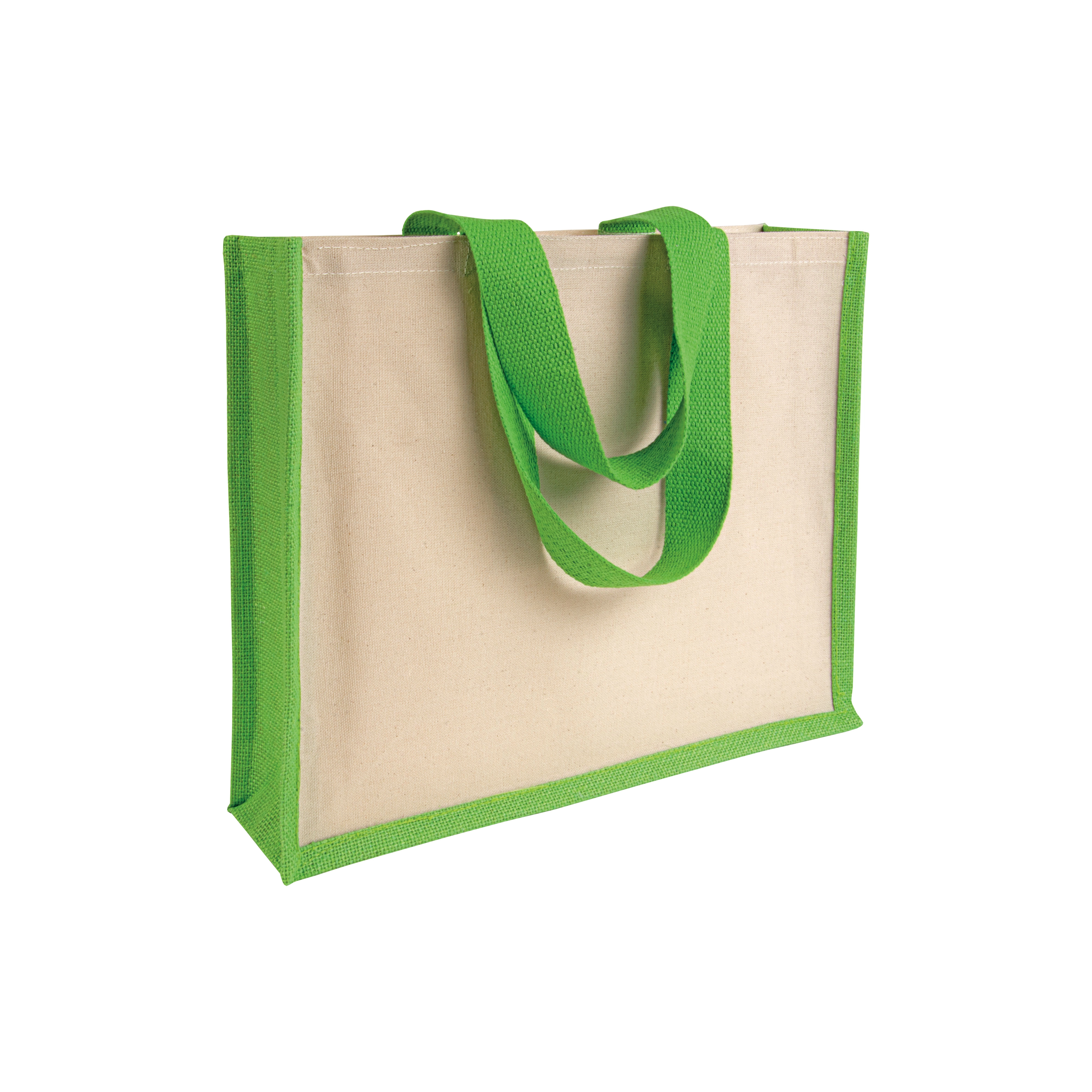 Immagine Shopper con soffietto in juta e canvas