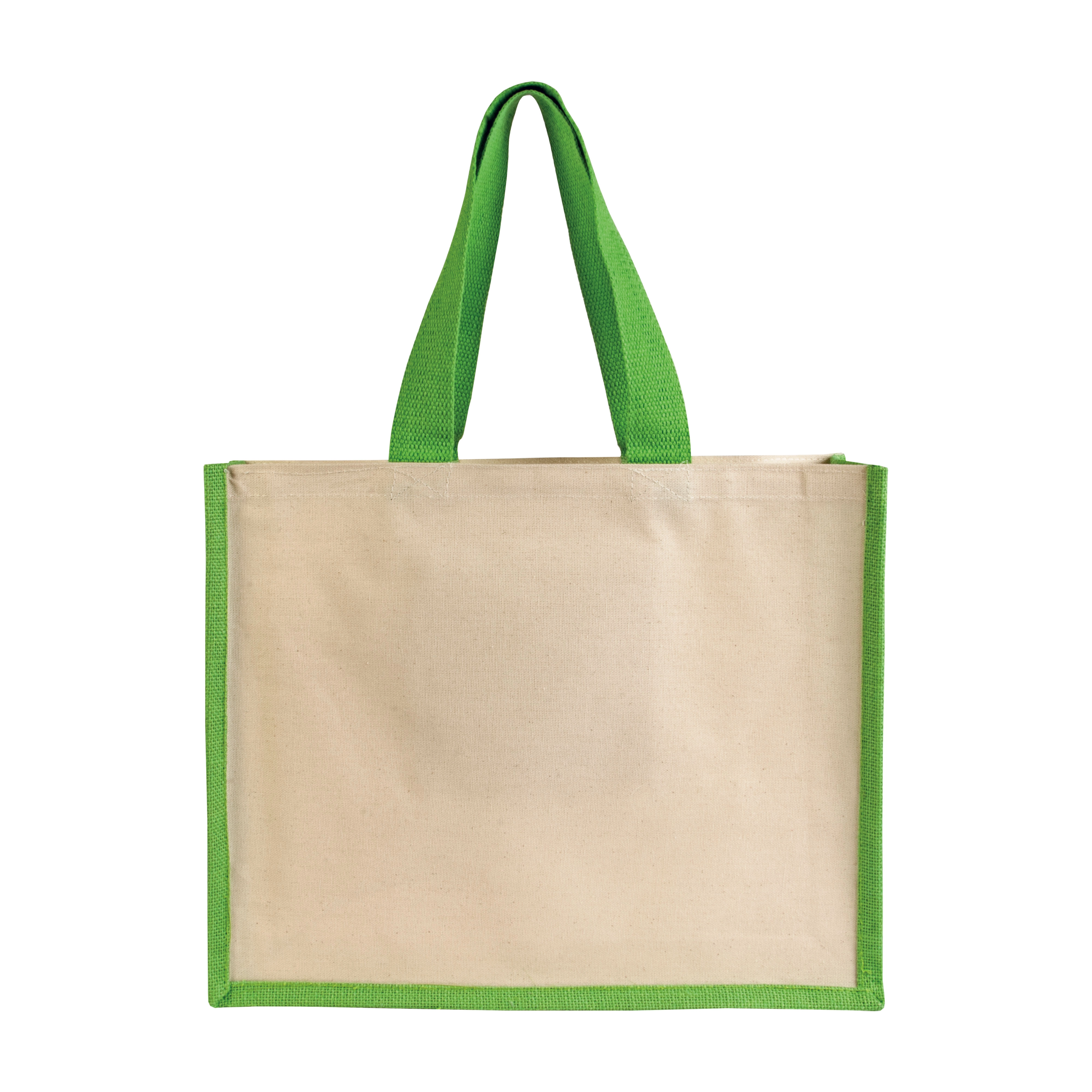 Immagine Shopper con soffietto in juta e canvas