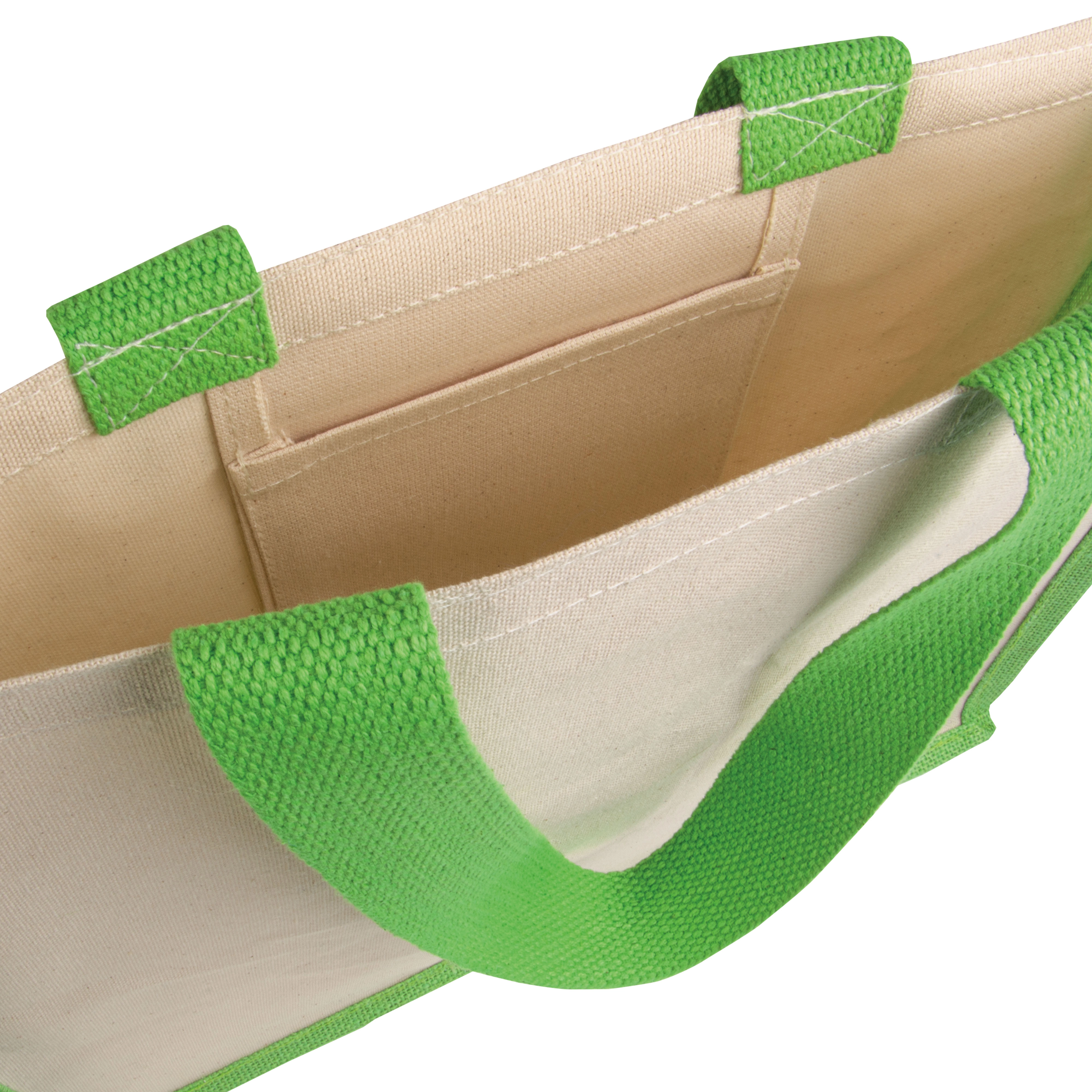 Immagine Shopper con soffietto in juta e canvas