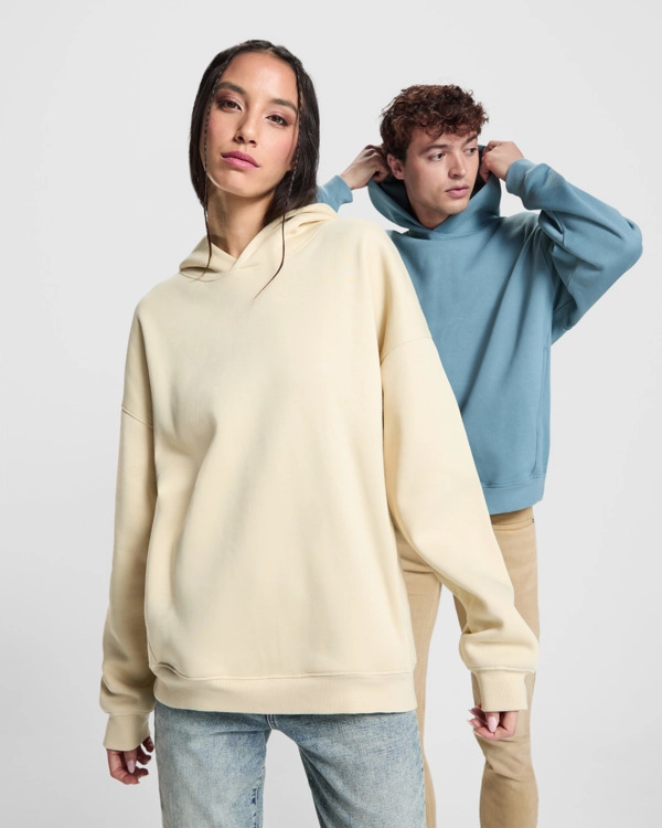 Immagine Felpa unisex oversize con cappuccio foderato - Otto