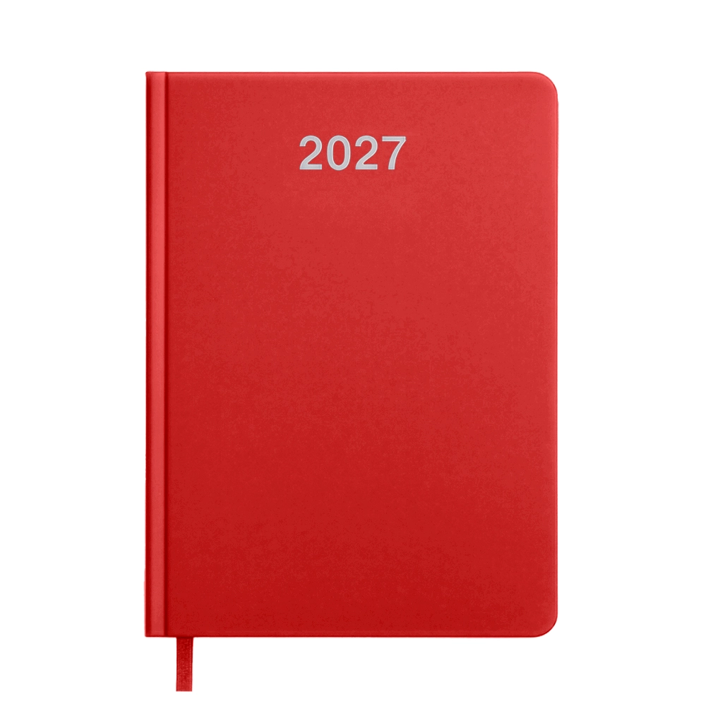 Immagine Agenda settimanale 2027. Copertina rigida in cartoncino laminato opaco.