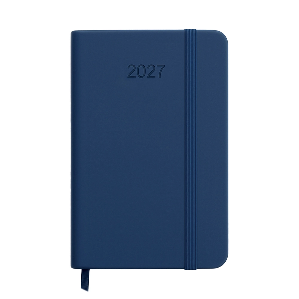 Immagine Agenda tascabile settimanale 2027. Copertina rigida in termo PU e bordo pagine colorato