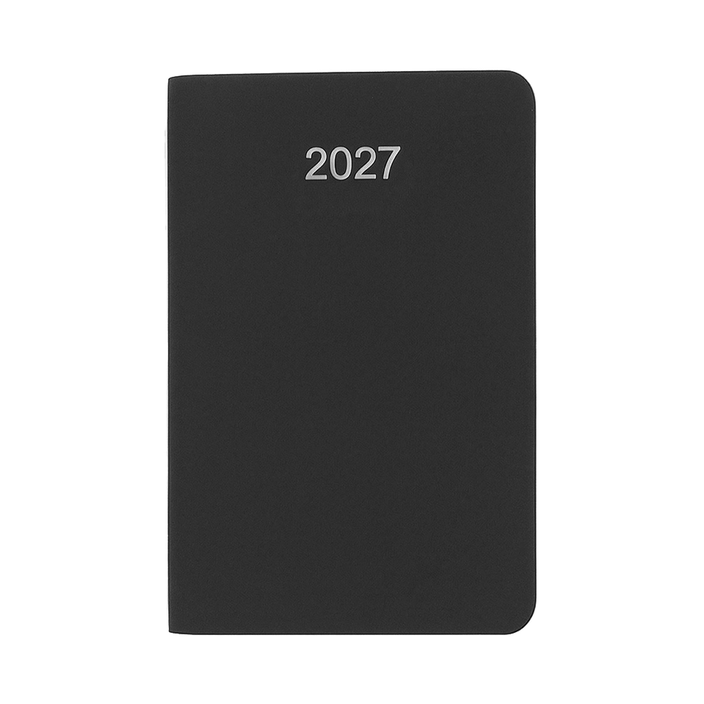 Immagine Agenda tascabile settimanale 2027. Copertina flessibile in soft PU e bordo pagine colorato