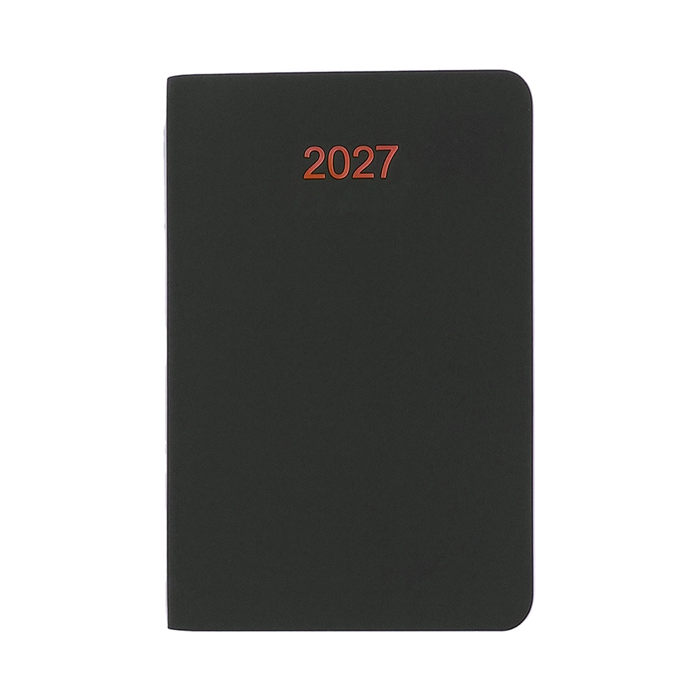 Immagine Agenda tascabile settimanale 2027. Copertina flessibile in soft PU e bordo pagine colorato