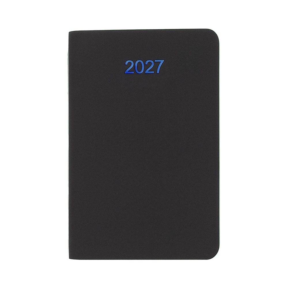 Immagine Agenda tascabile settimanale 2027. Copertina flessibile in soft PU e bordo pagine colorato
