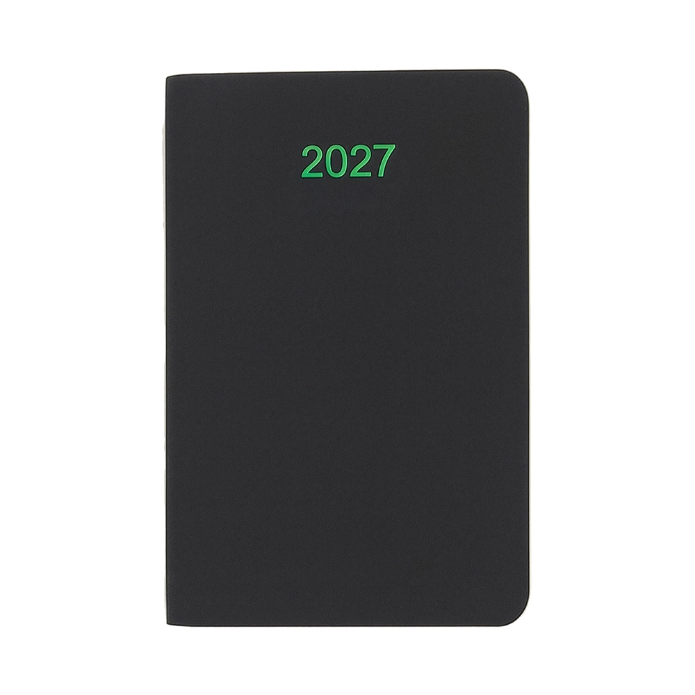 Immagine Agenda tascabile settimanale 2027. Copertina flessibile in soft PU e bordo pagine colorato